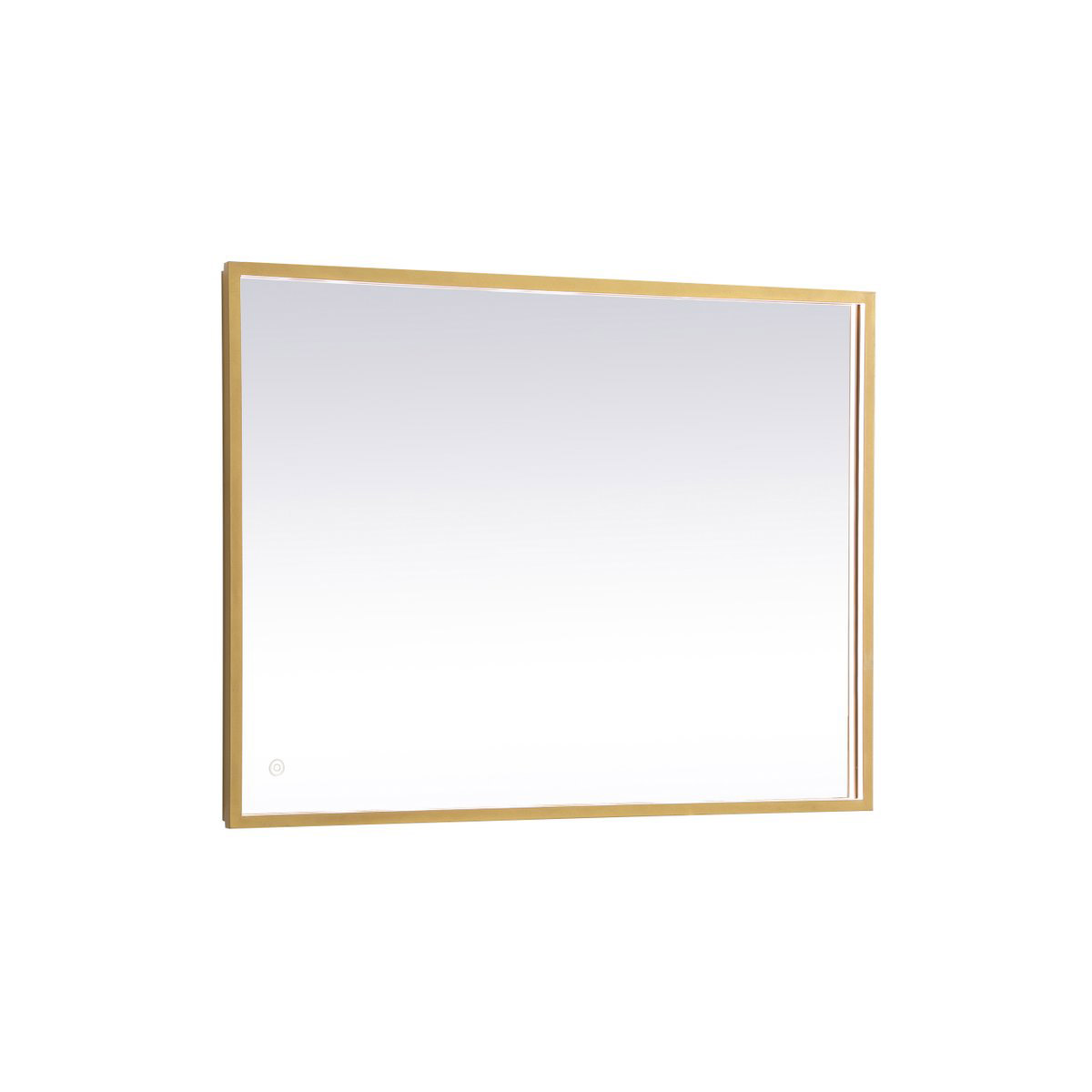 Pier 40 X 24 inch Brass LED Mirror