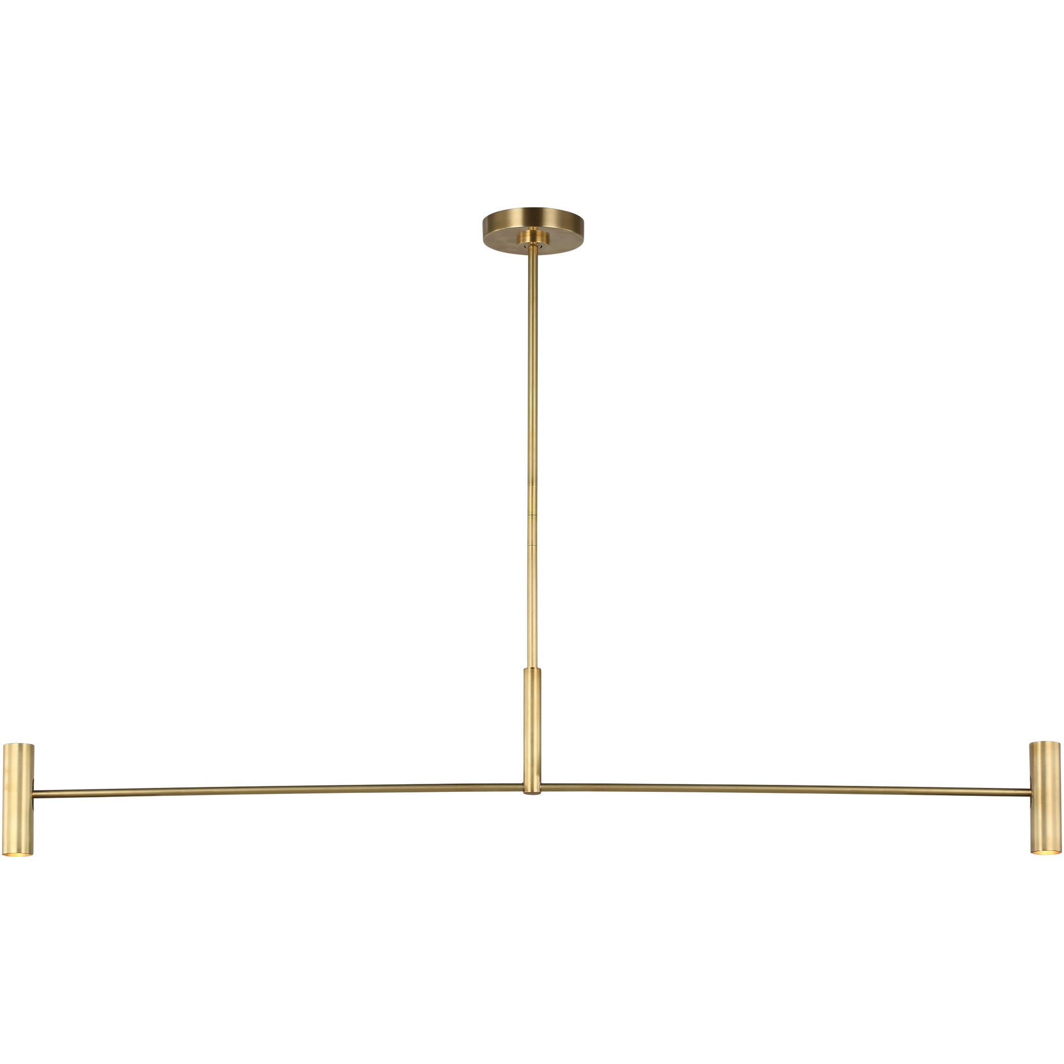 Sean Lavin Ponte 4 Light 50 inch Hand Rubbed Antique Brass Linear Chandelier Ceiling Light