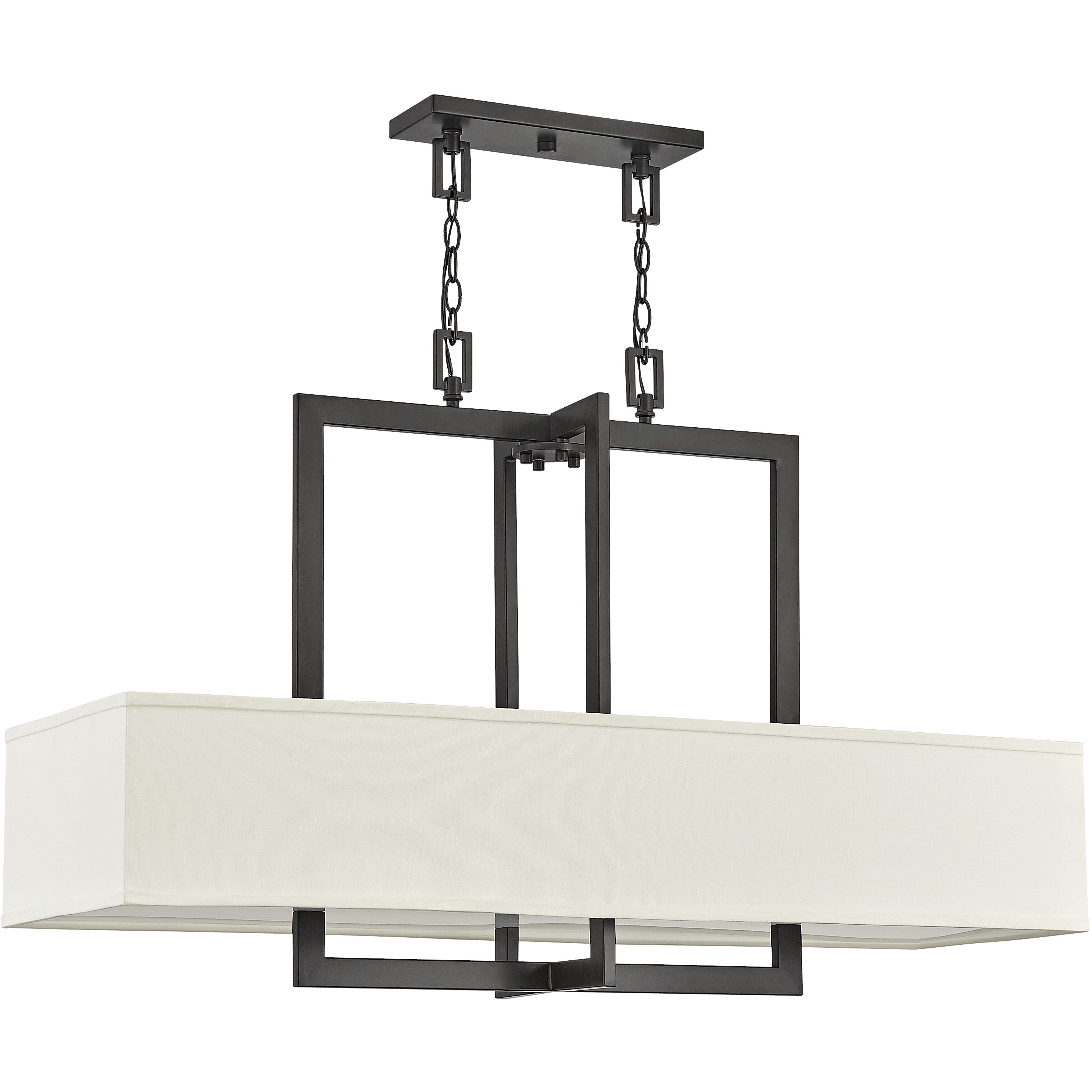 Hampton 4 Light 42 inch Buckeye Bronze Indoor Linear Chandelier Ceiling Light