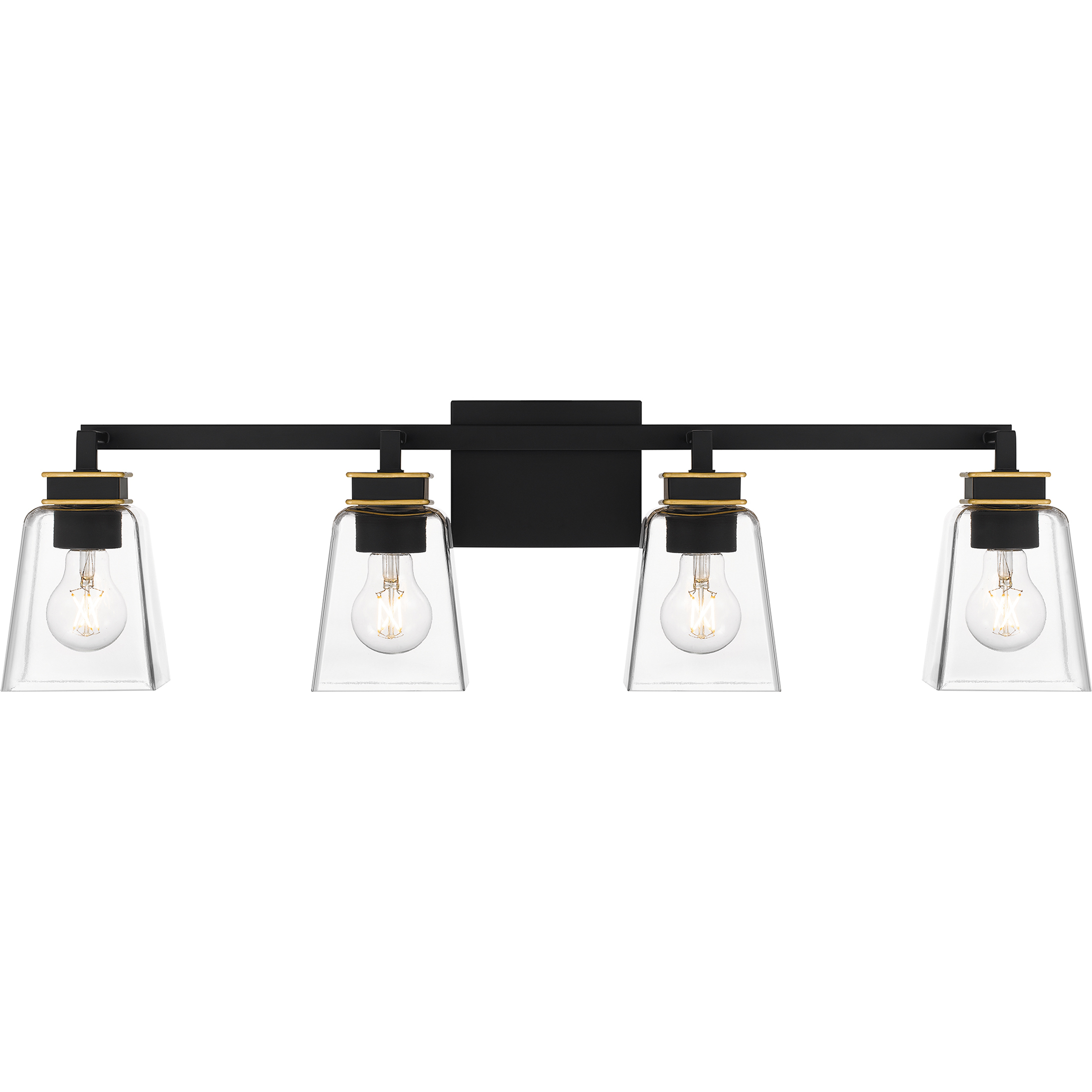 Almany 4 Light 32.25 inch Matte Black Bath Light Wall Light, Extra Large