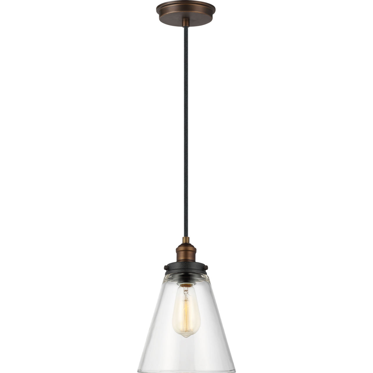 Sean Lavin Baskin 1 Light 8.5 inch Painted Aged Brass / Dark Weathered Zinc Pendant Ceiling Light in Painted Aged Brass with Dark Weathered Zinc