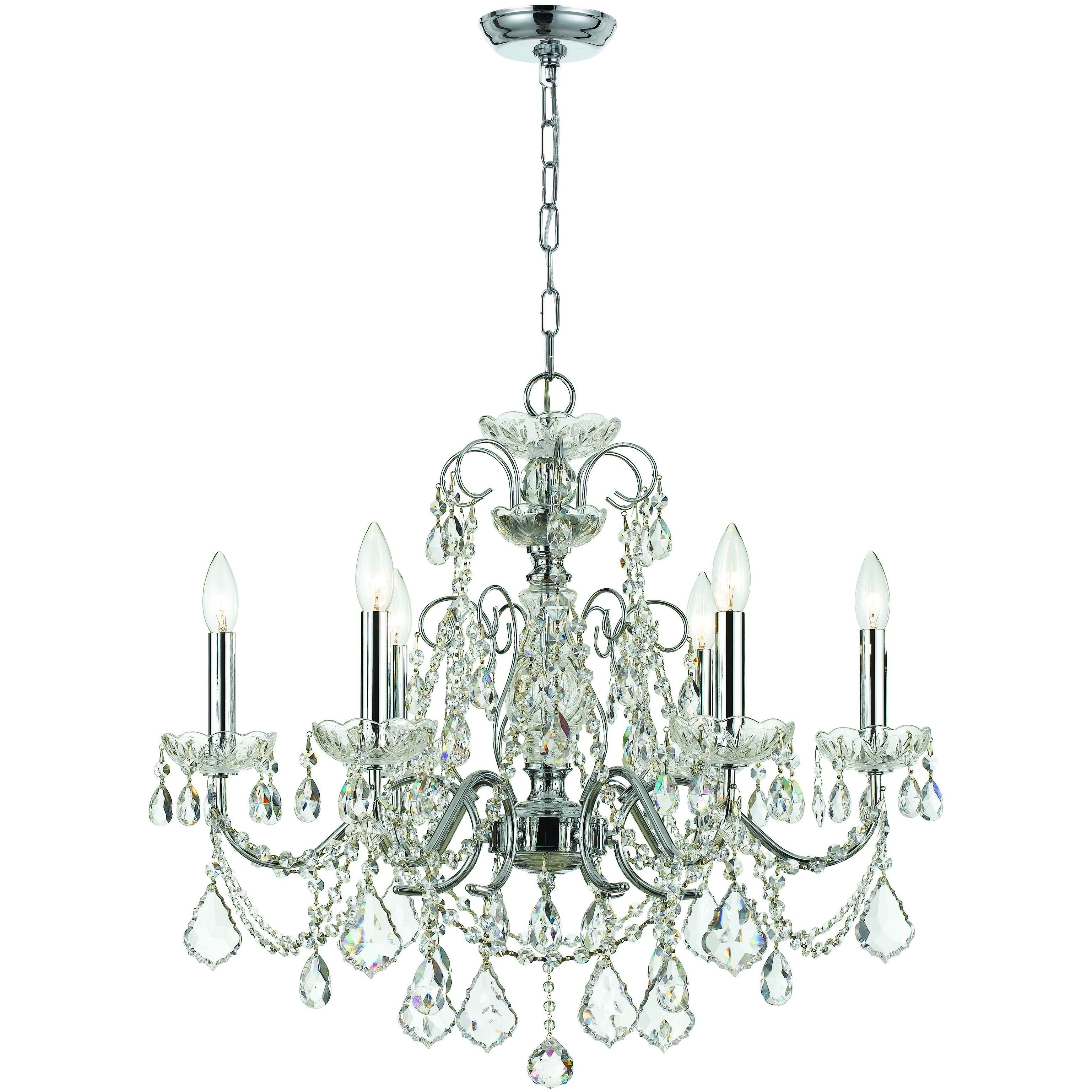 Imperial 6 Light 26 inch Polished Chrome Chandelier Ceiling Light in Clear Spectra