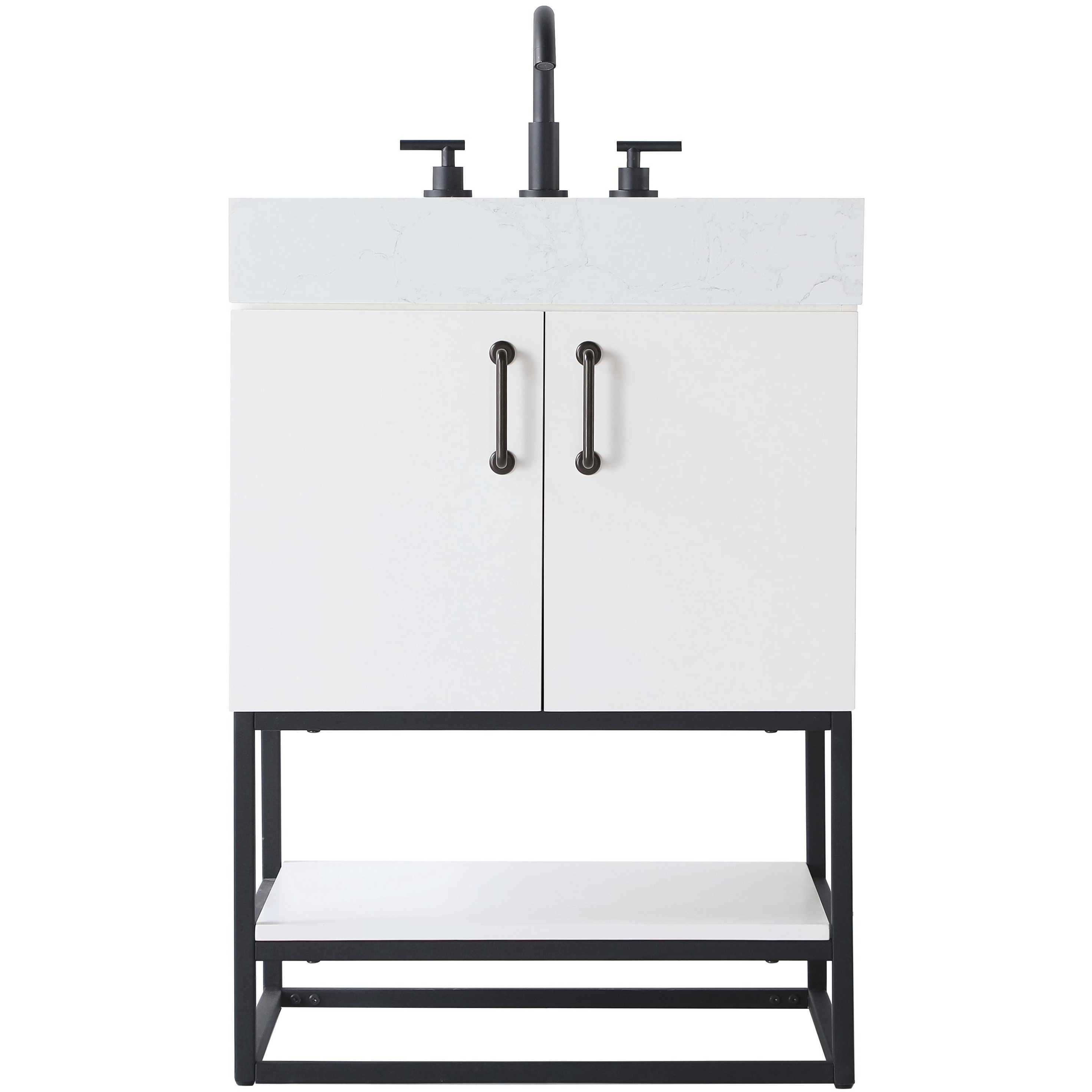 Caroline 24 X 34 inch White Bathroom Vanity Cabinet