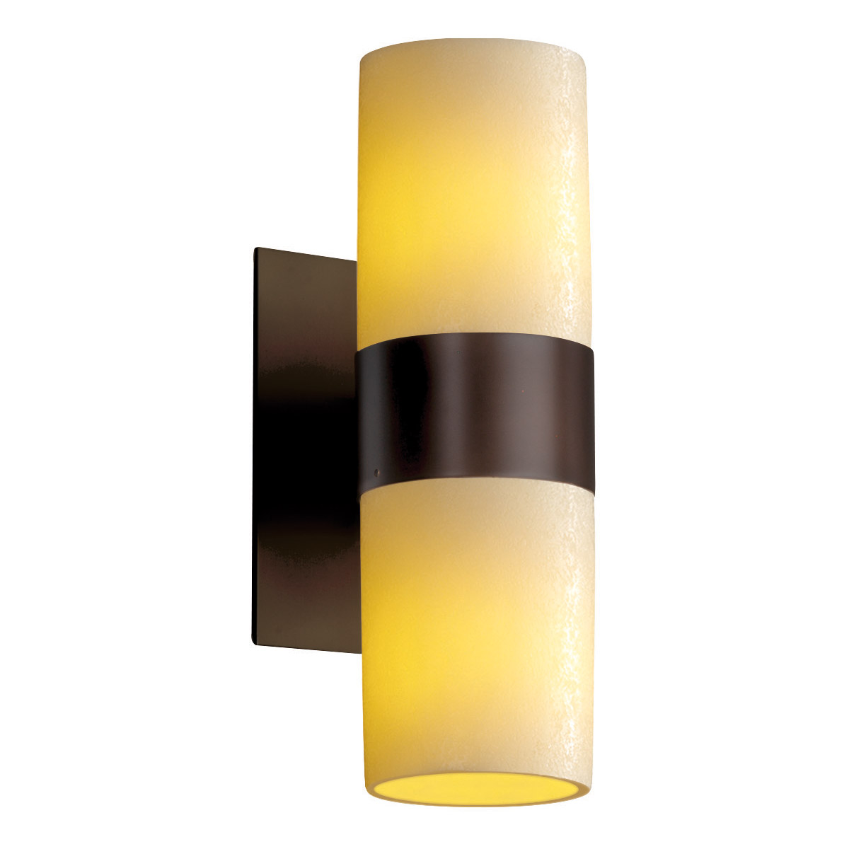 CandleAria LED 5 inch Dark Bronze Wall Sconce Wall Light in 1400 Lm LED, Amber (CandleAria), Cylinder with Melted Rim, Dakota