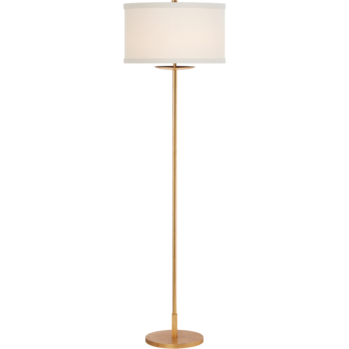 kate spade new york Walker 58 inch 100 watt Gild Floor Lamp Portable Light in Cream Linen, Medium