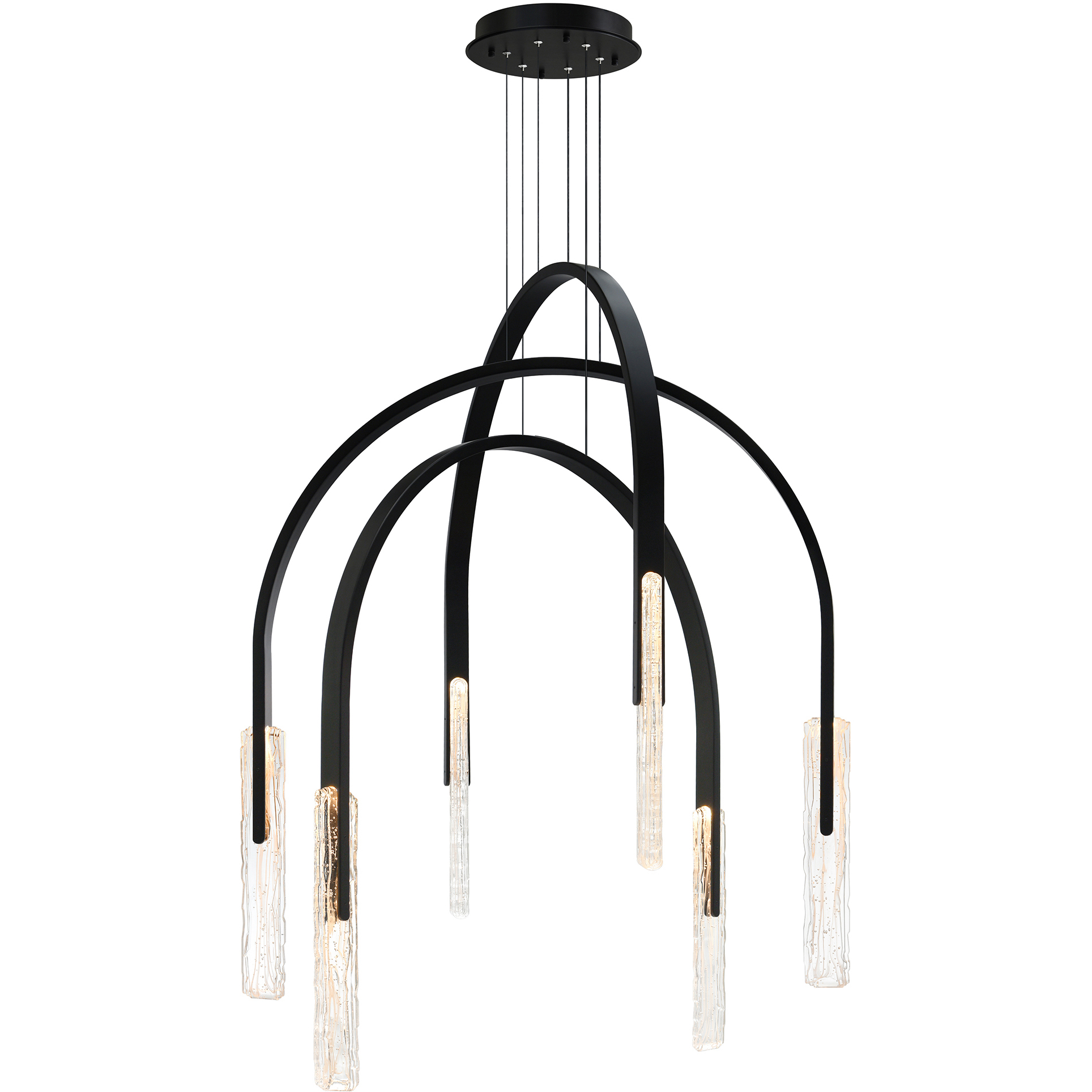 Curva LED 38 inch Black Chandelier Ceiling Light
