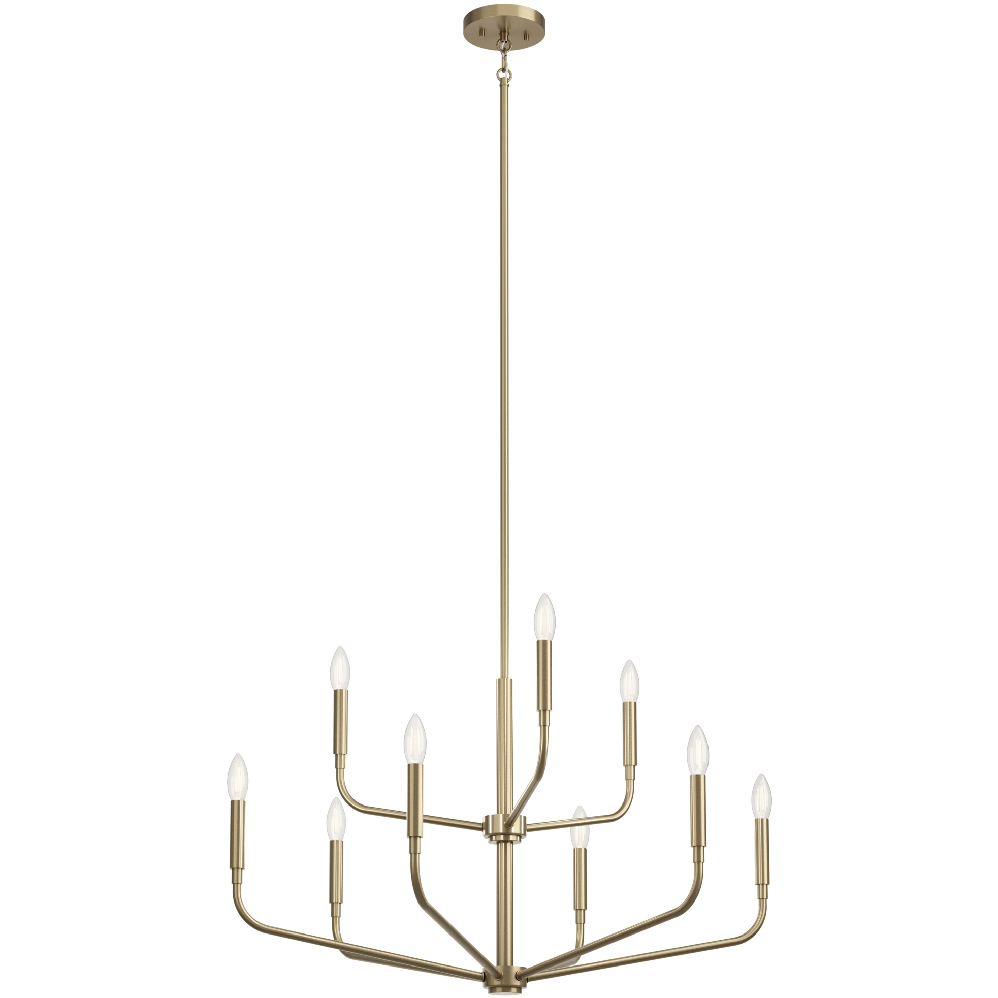 Madden 9 Light Champagne Bronze Chandelier Ceiling Light, 2 Tier