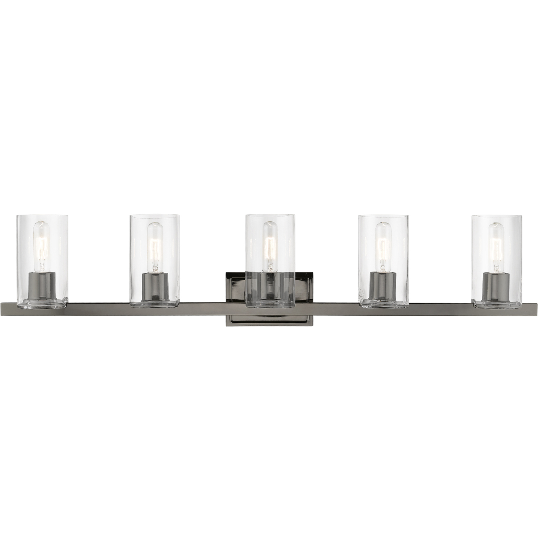 Clarion 5 Light 42 inch Black Chrome Vanity Sconce Wall Light