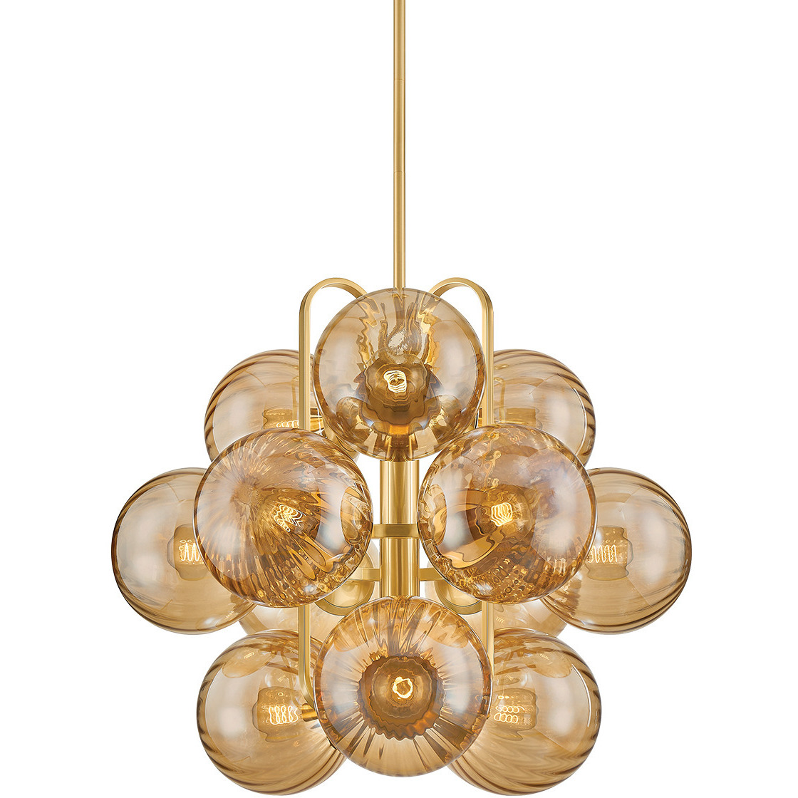 Cronus 12 Light 34 inch Vintage Polished Brass Chandelier Ceiling Light