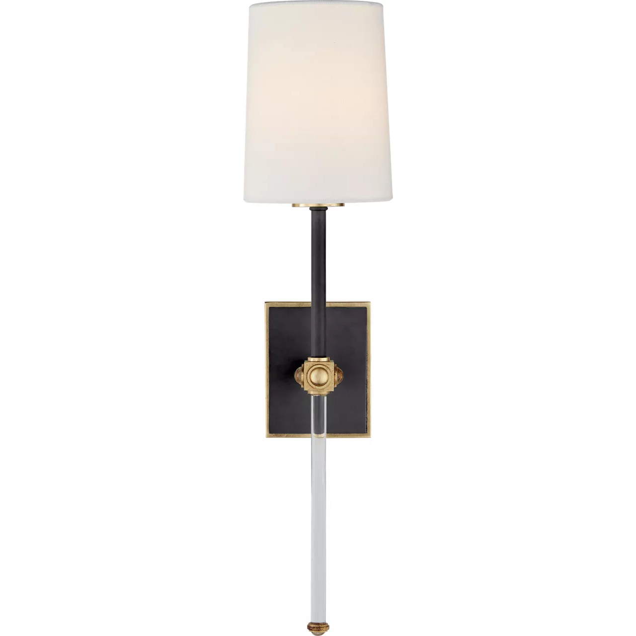 Julie Neill Lucia 1 Light 5.5 inch Matte Black and Crystal Tail Sconce Wall Light, Medium