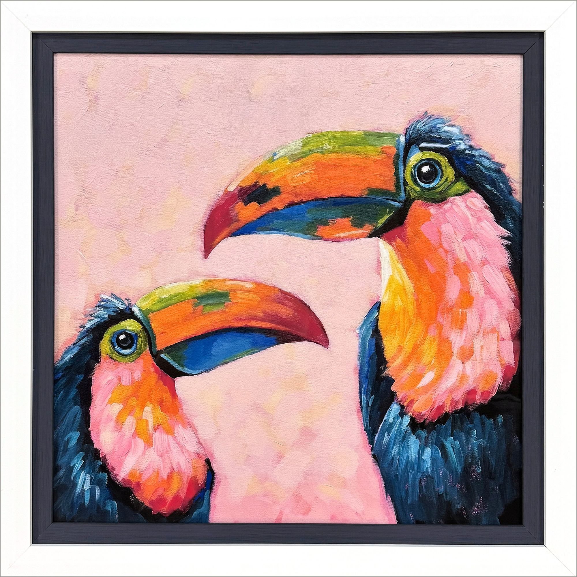 Toucan Paradise 29 X 29 inch Non-Glass Framed Art, Propac