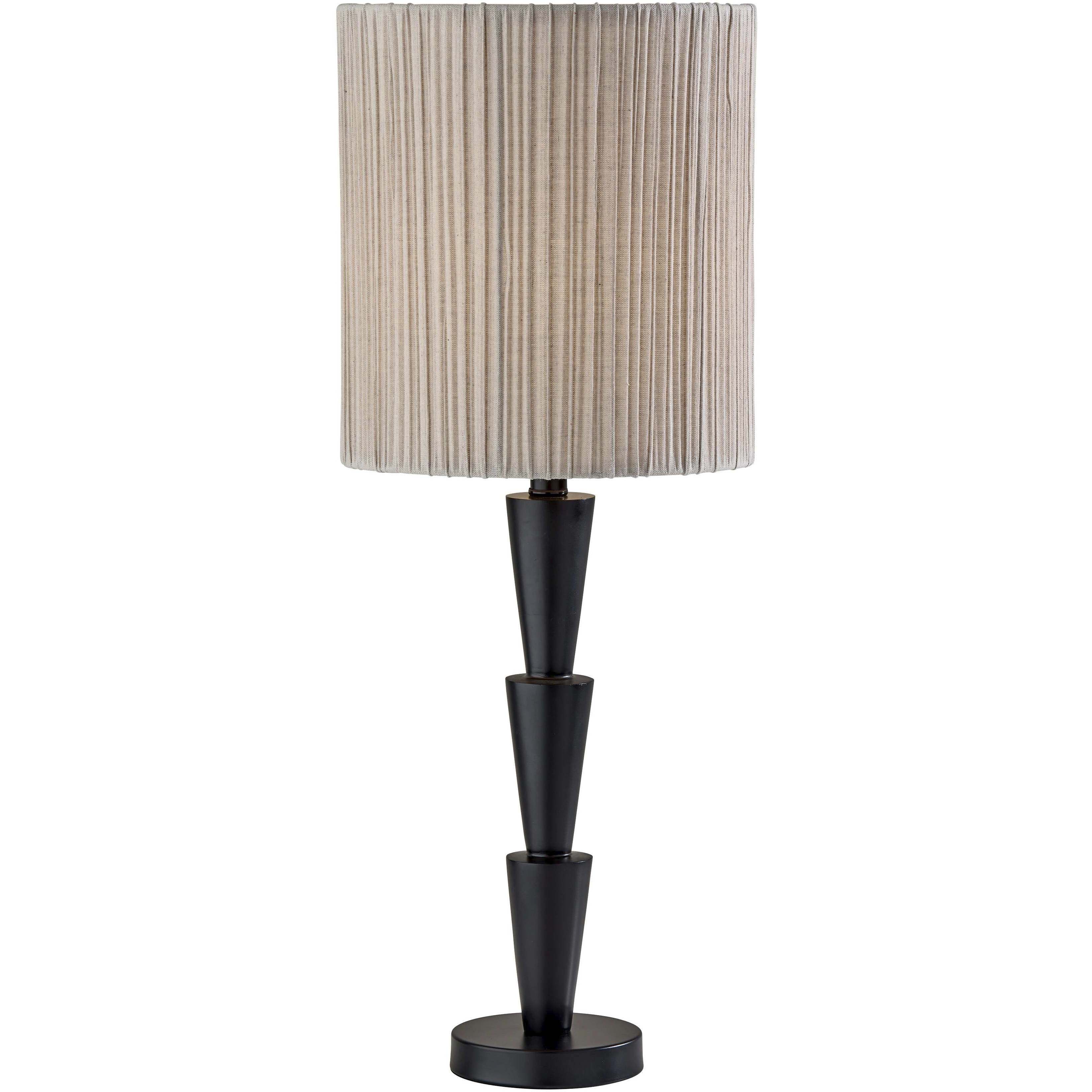 Amos 28 inch 100 watt Black Table Lamp Portable Light