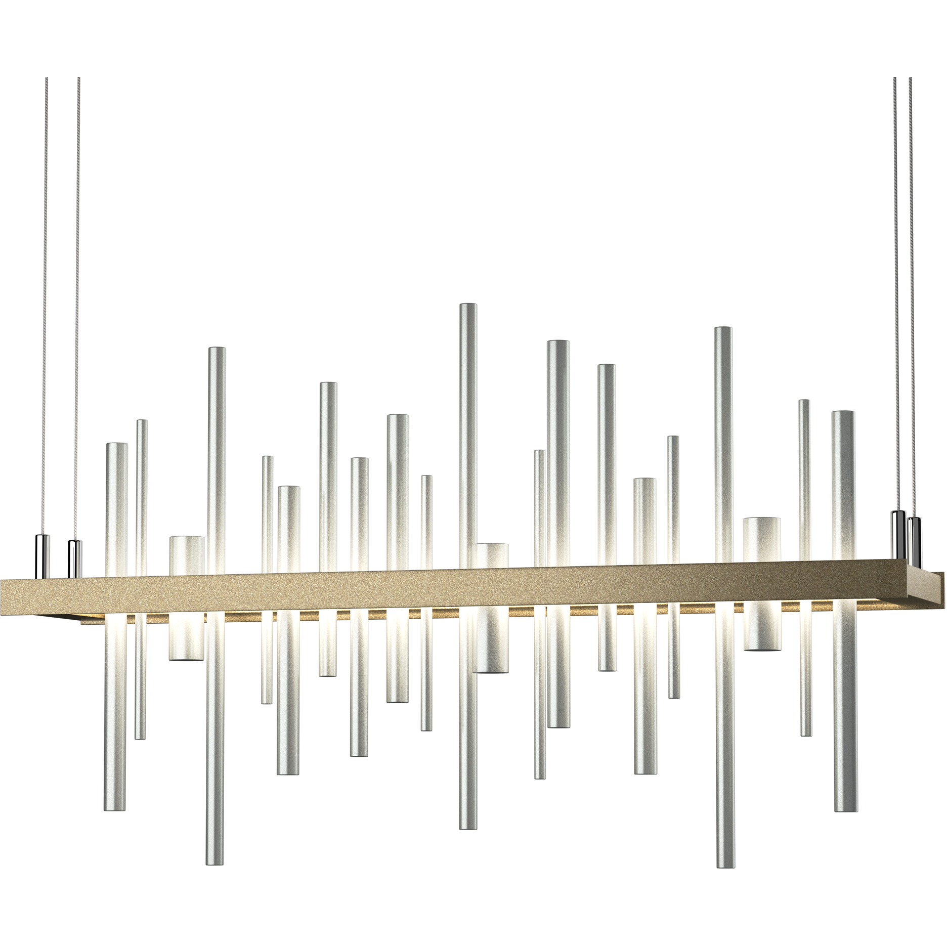 Cityscape LED 25.5 inch Soft Gold and Vintage Platinum Pendant Ceiling Light - Open Box