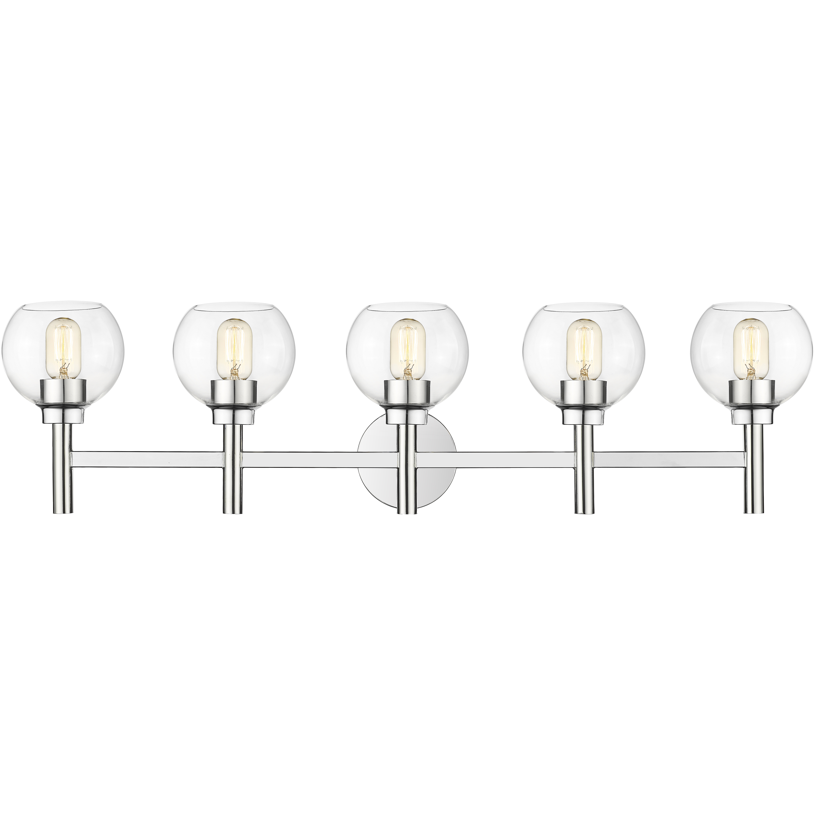 Sutton 5 Light 39.5 inch Chrome Vanity Wall Light