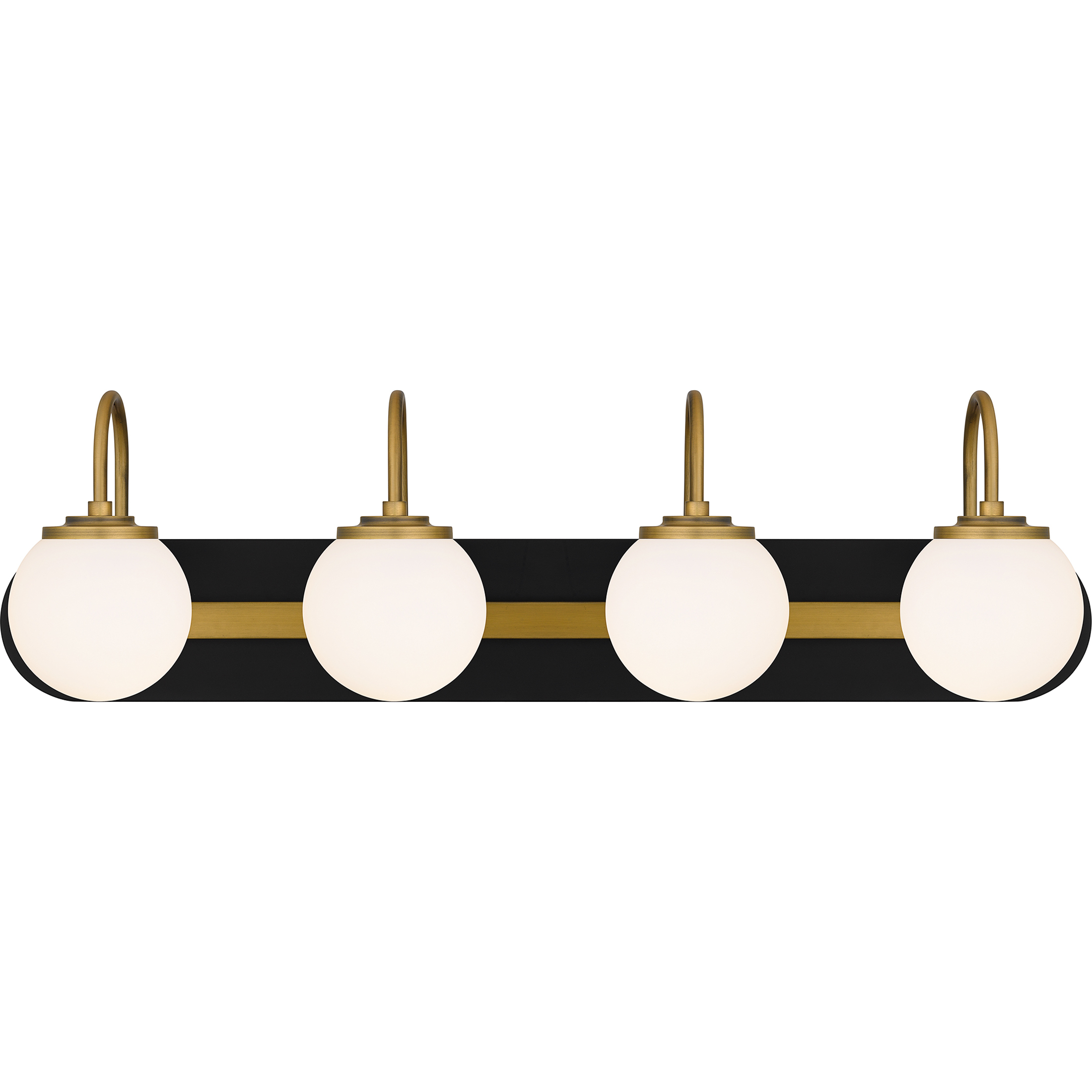 Desmond 4 Light 30 inch Matte Black Bath Light Wall Light, Extra Large