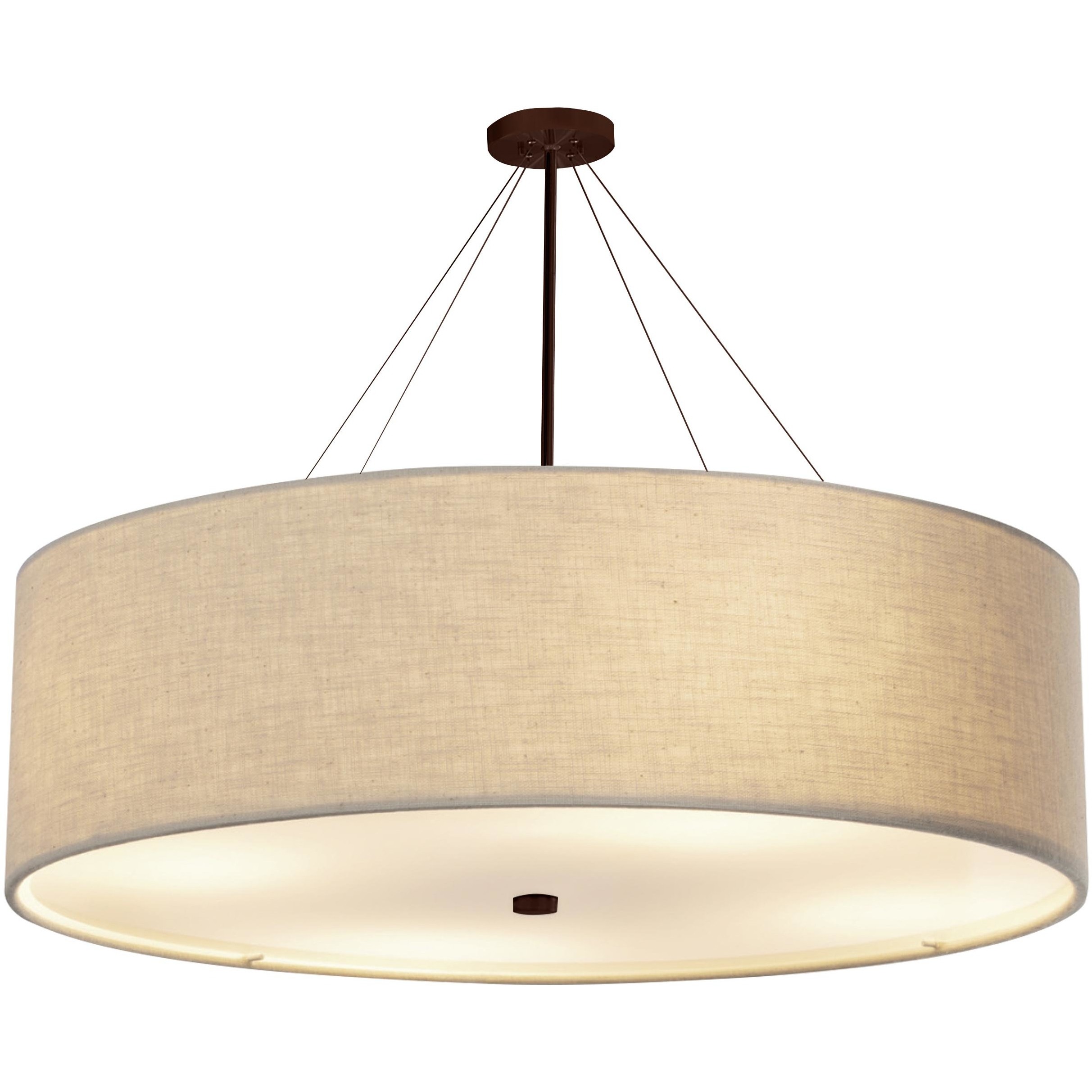 Textile Collection - Classic Family 60 inch Dark Bronze Pendant Ceiling Light