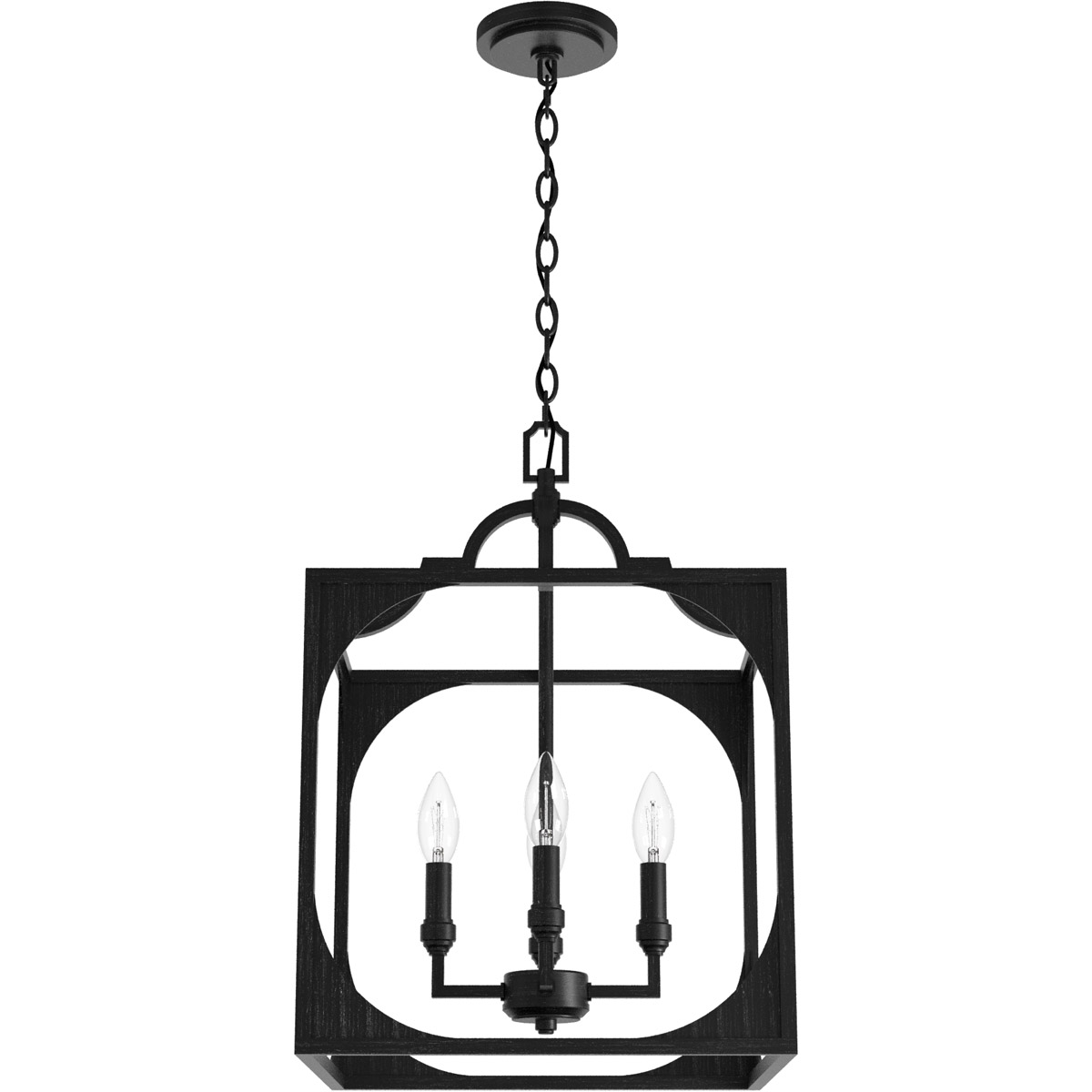 Highland Hill 4 Light 15 inch Rustic Iron Pendant Ceiling Light