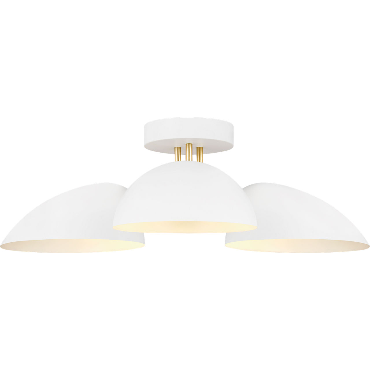 ED Ellen DeGeneres Jane 3 Light 24 inch Matte White Semi-Flush Mount Ceiling Light