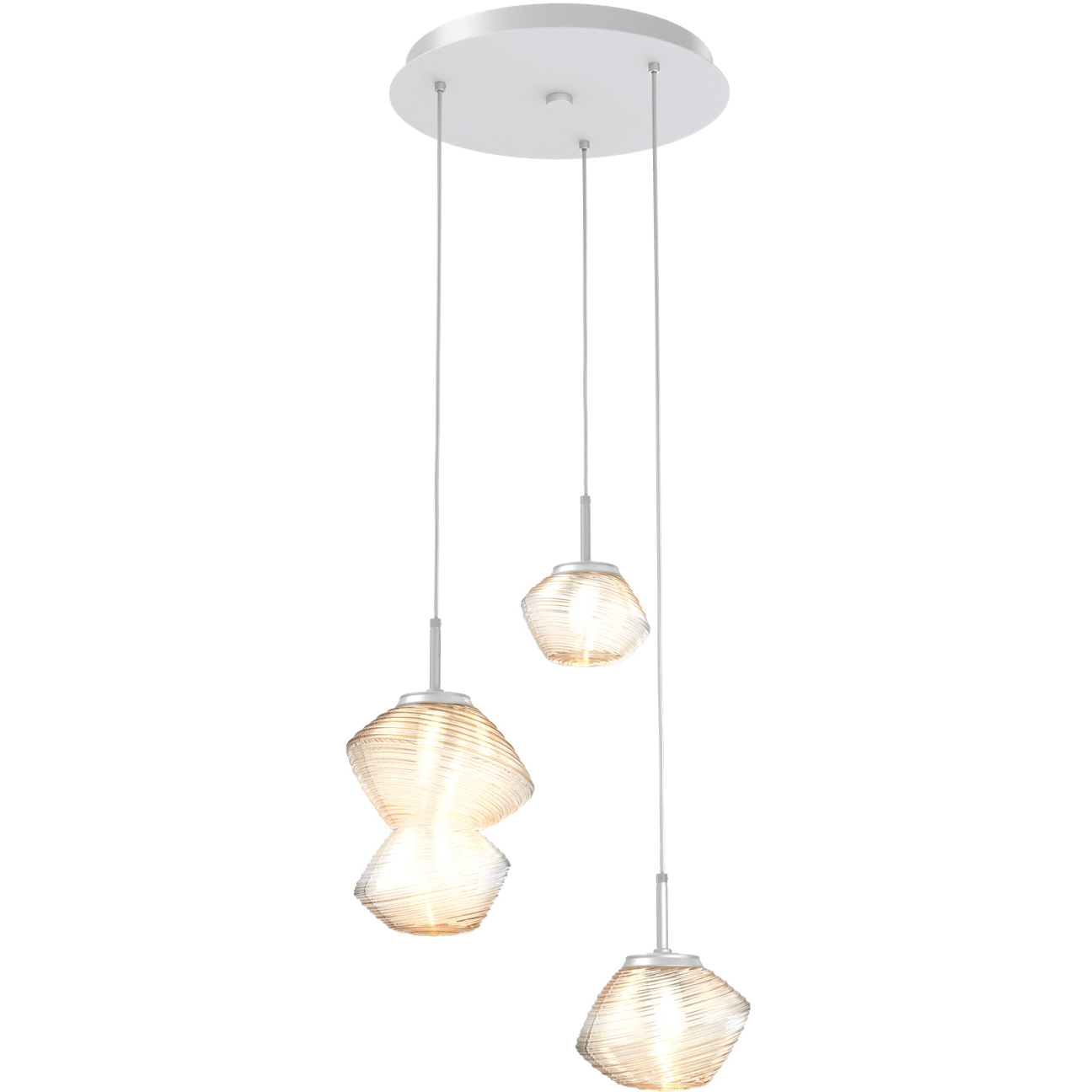 Mesa LED Classic Silver Chandelier Ceiling Light, Multi-Port Round
