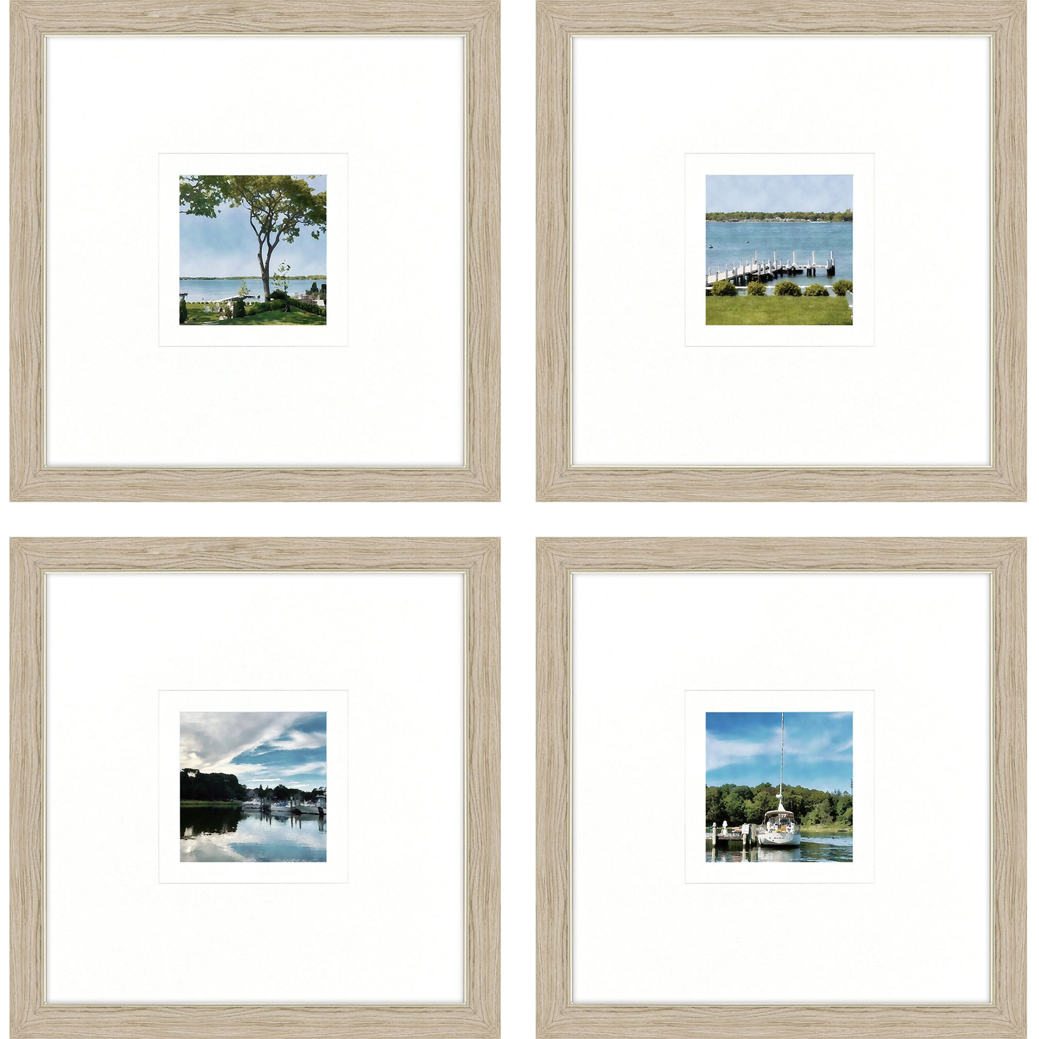 On the Water Blue and Green Framed Art, Propac