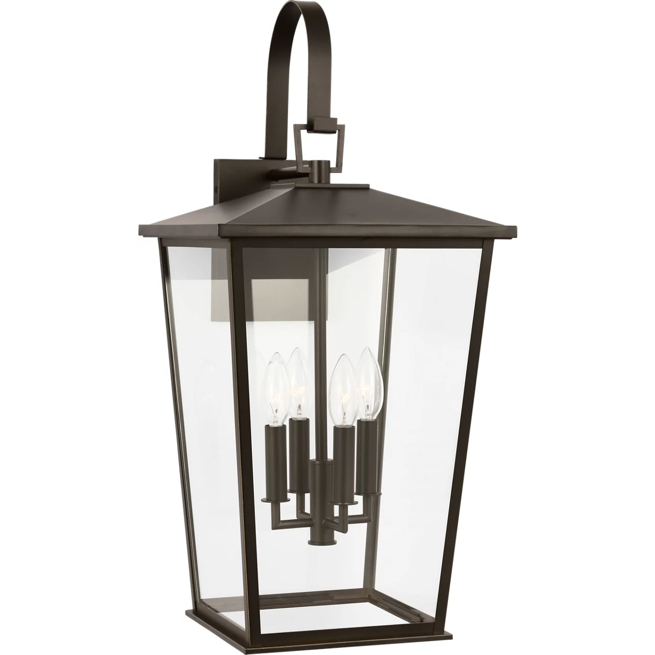 Linton 4 Light 25.63 inch Antique Bronze Outdoor Wall Lantern, Extra Large
