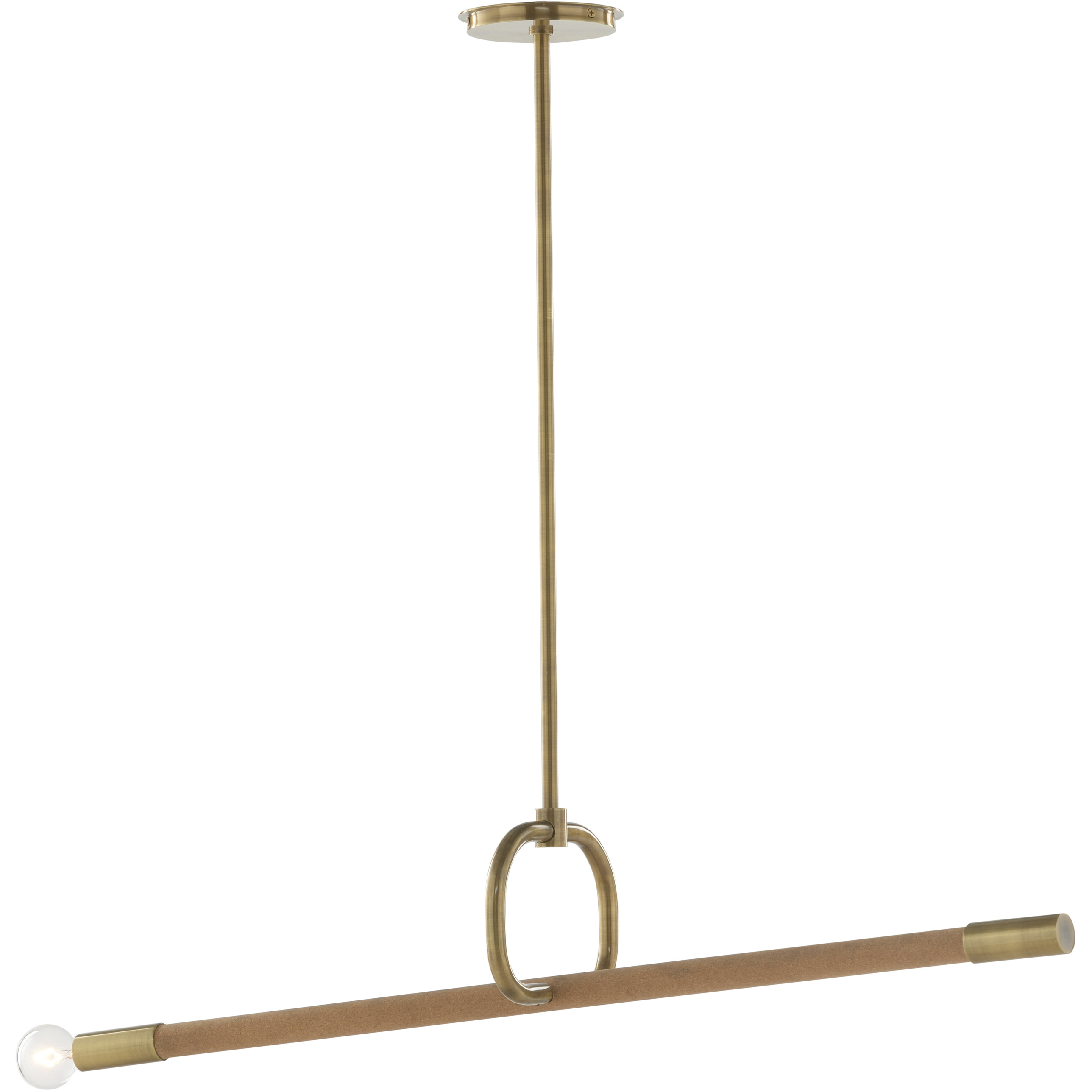 Armagnac 1 Light 34 inch Brown and Gold Pendant Ceiling Light