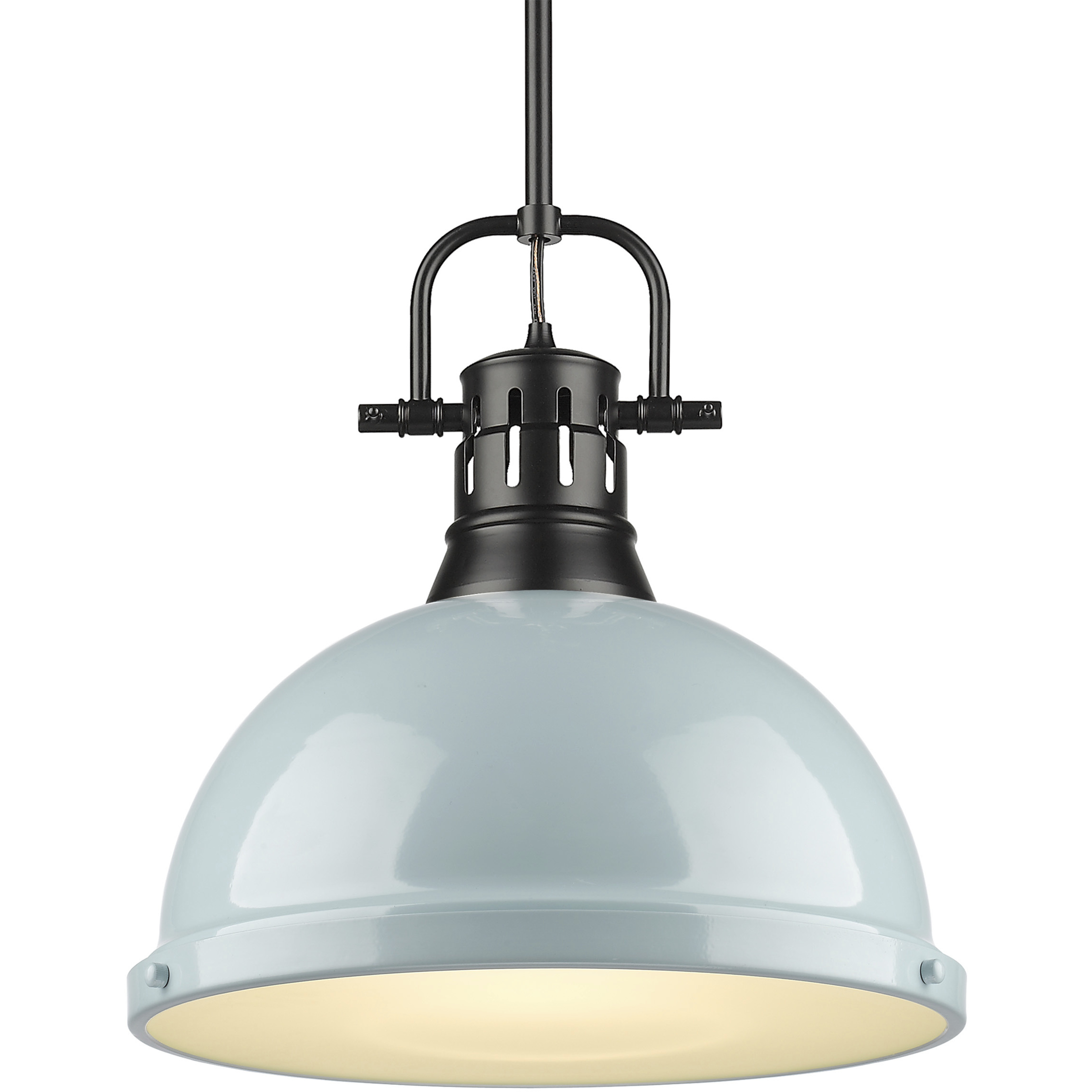 Yep Duncan 1 Light 14 inch Matte Black Pendant Ceiling Light in Seafoam, Large