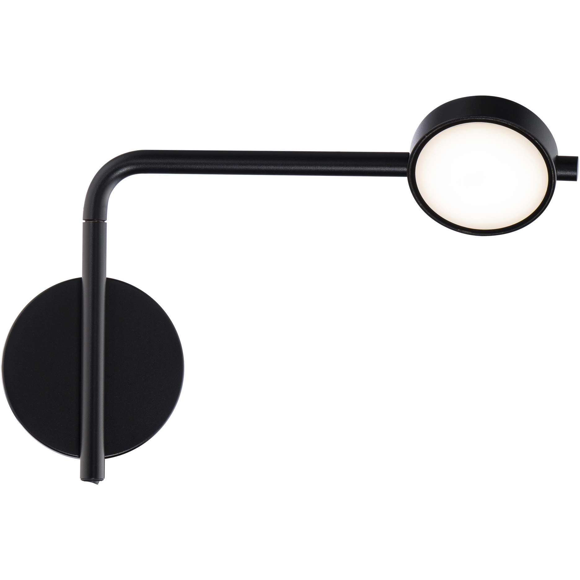Elbo Reading Light Wall Light in 2700K, Black, dweLED
