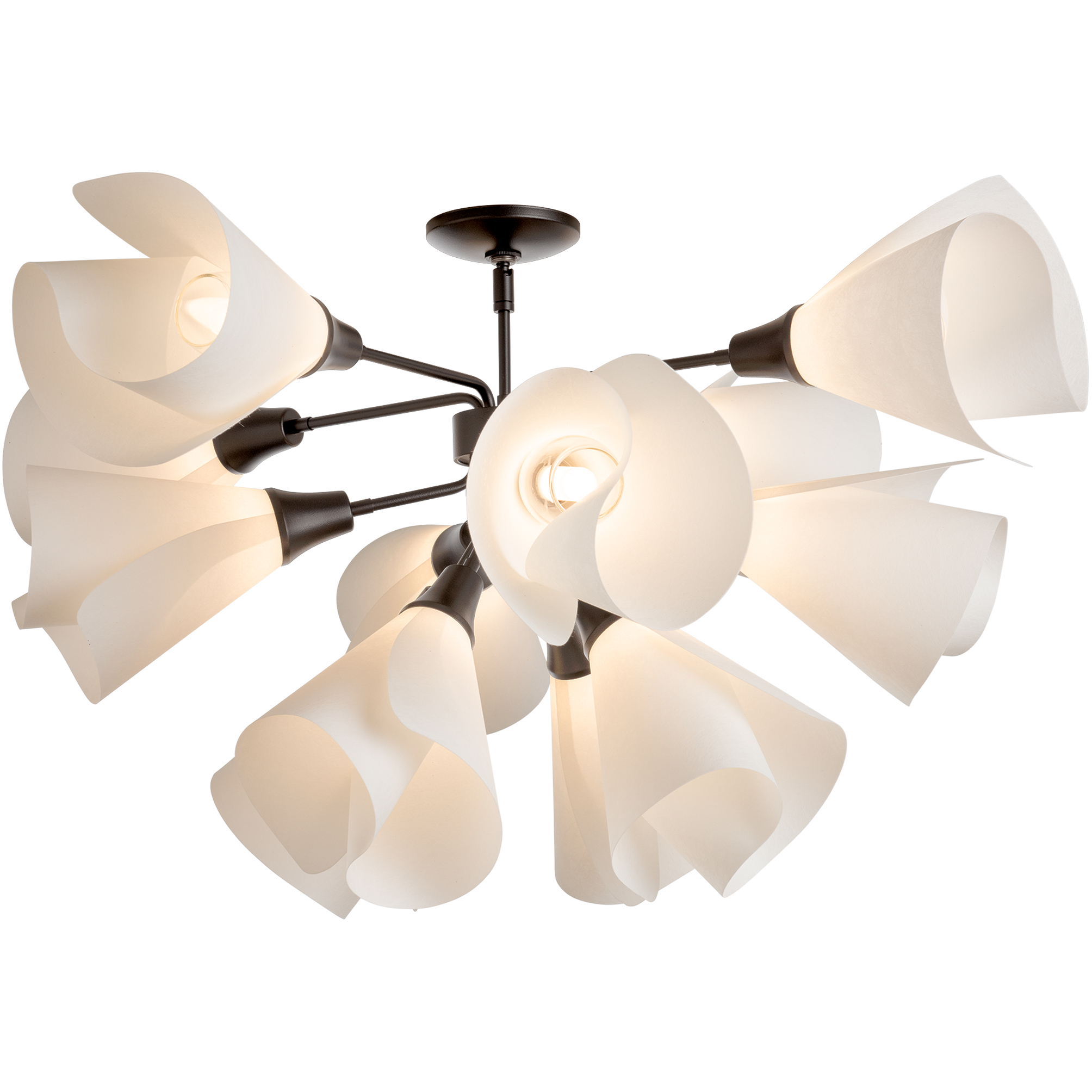 Mobius 12 Light 38.1 inch Dark Smoke Semi-Flush Ceiling Light