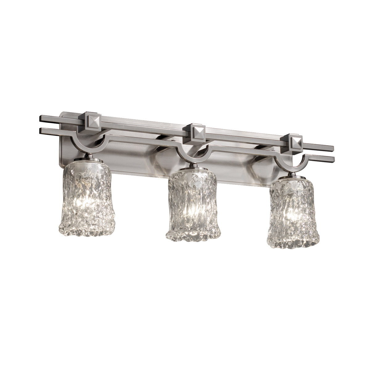 Veneto Luce LED 29 inch Polished Chrome Bath Bar Wall Light in 2100 Lm LED, White Frosted (Veneto Luce), Cylinder with Rippled Rim, Argyle