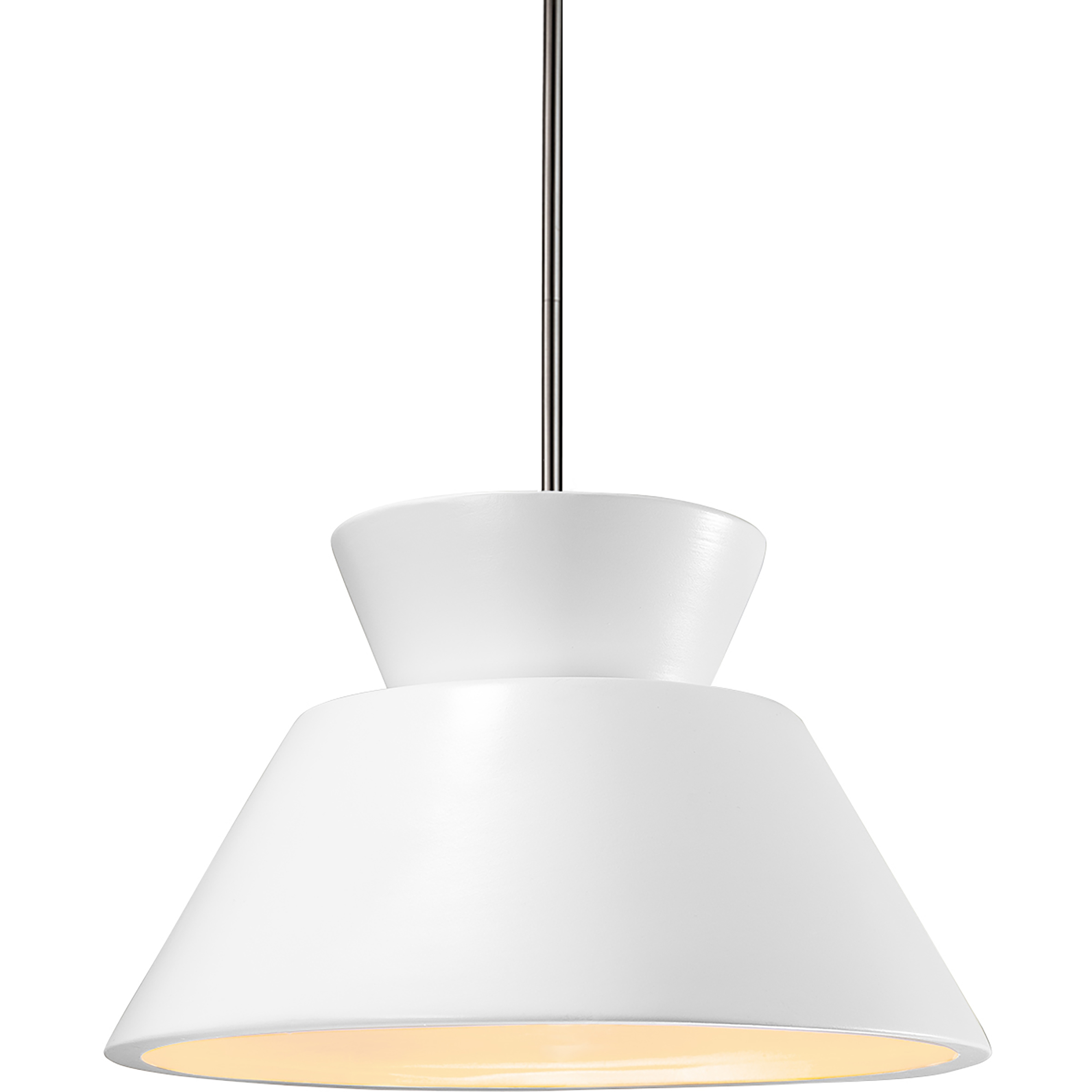 Radiance Collection LED 11 inch Antique Copper with Brushed Nickel Pendant Ceiling Light