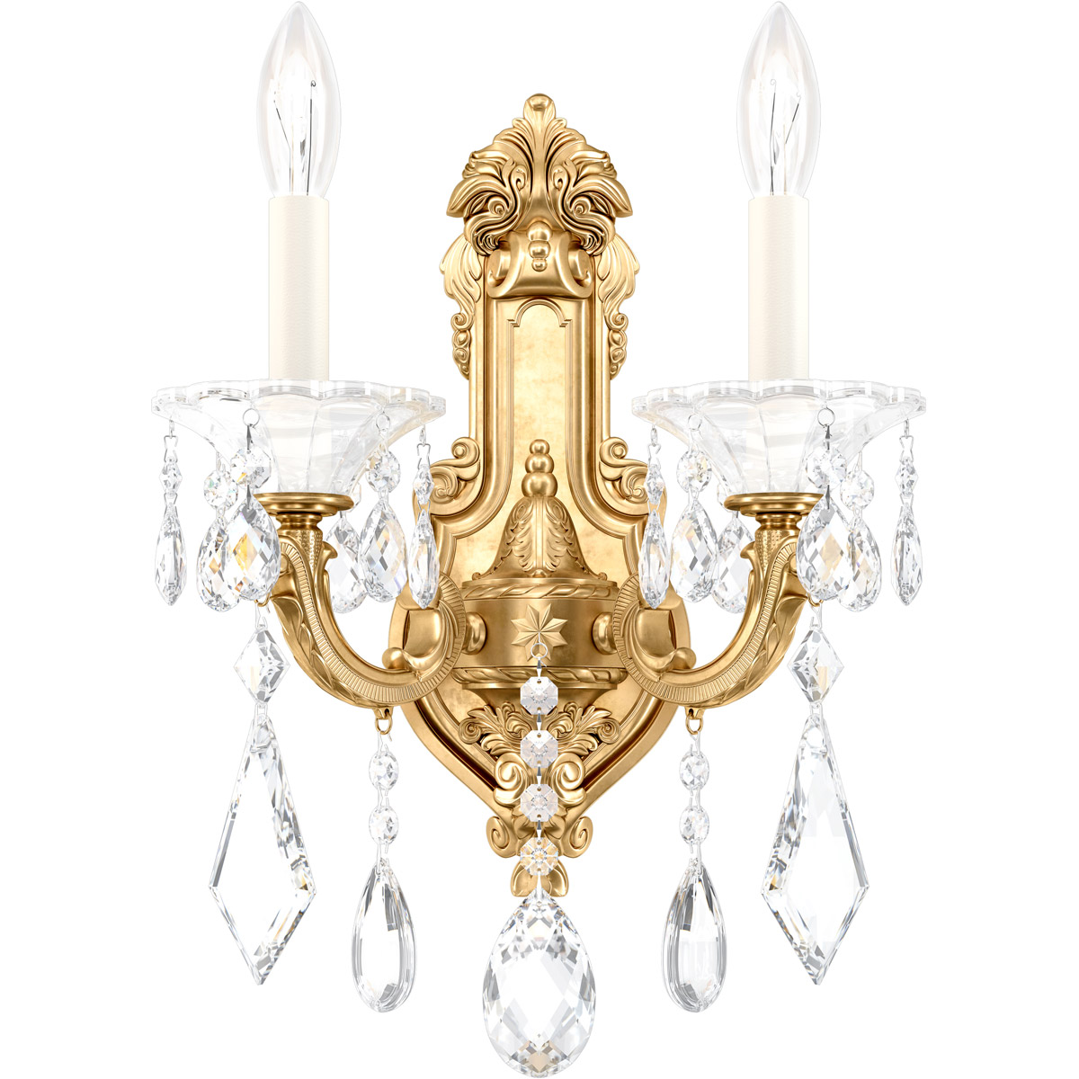 La Scala 2 Light 7 inch Heirloom Gold Wall Sconce Wall Light in Spectra 