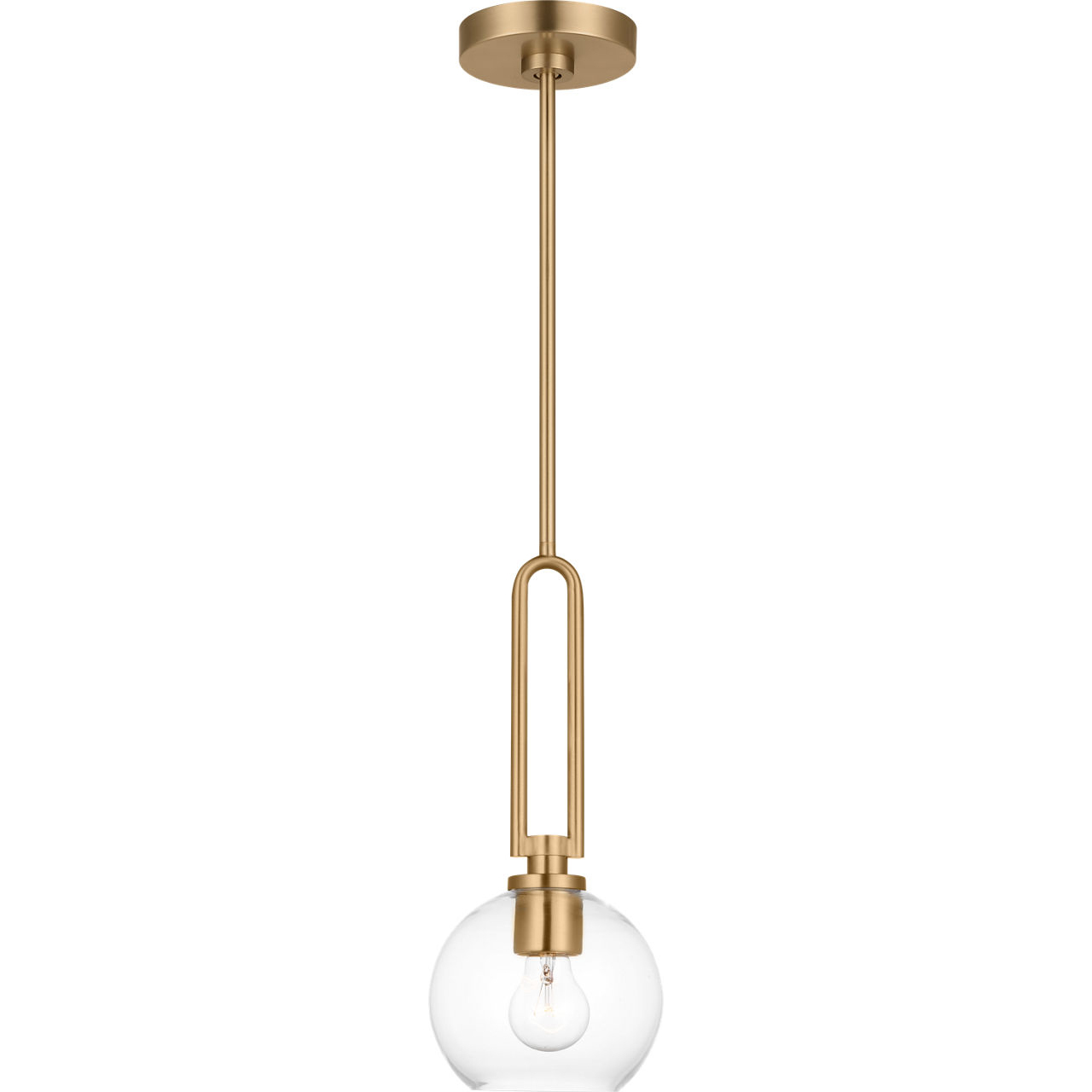 Codyn 1 Light 10 inch Satin Brass Mini-Pendant Ceiling Light