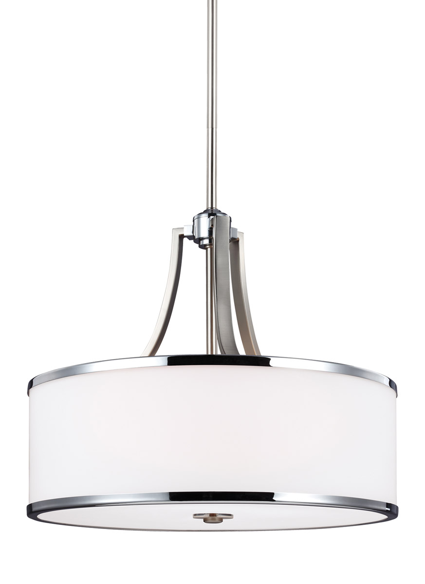Prospect Park 4 Light 18.38 inch Satin Nickel / Chrome Pendant Ceiling Light