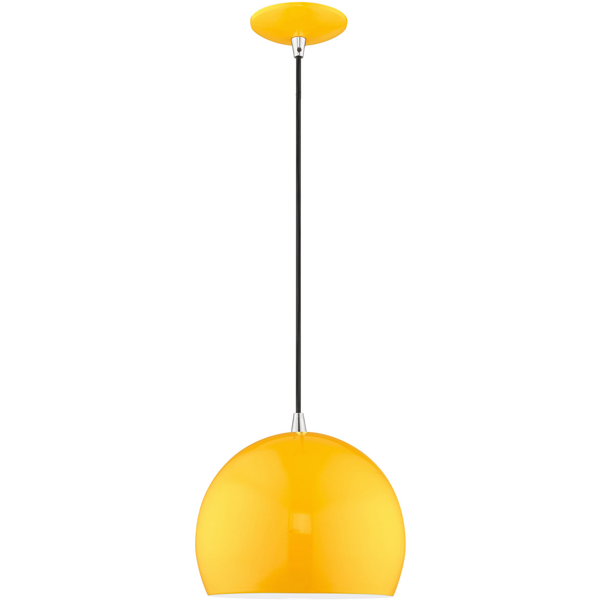 Allison 1 Light 10 inch Shiny Orange Mini Pendant Ceiling Light