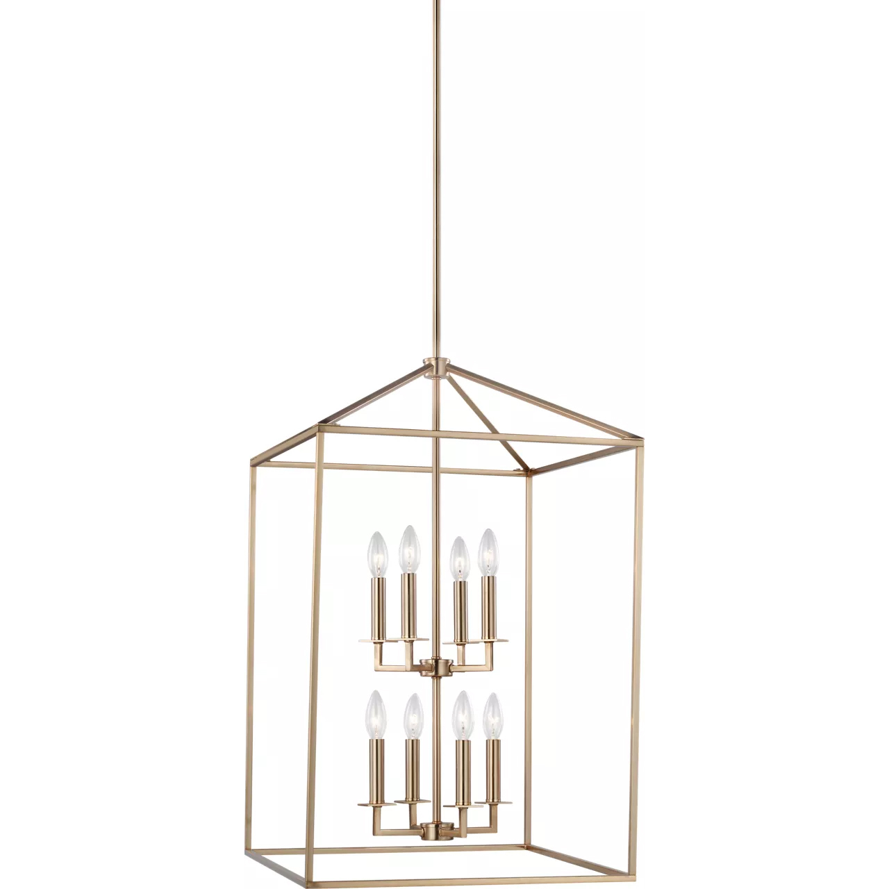Perryton 8 Light 19 inch Satin Brass Foyer Pendant Ceiling Light, Large
