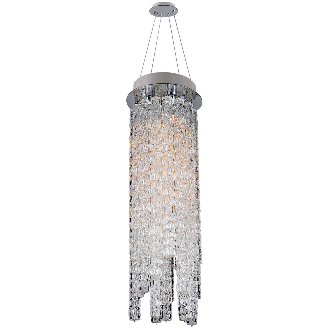 Botticelli 3 Light 10 inch Chrome Convertible Pendant Ceiling Light