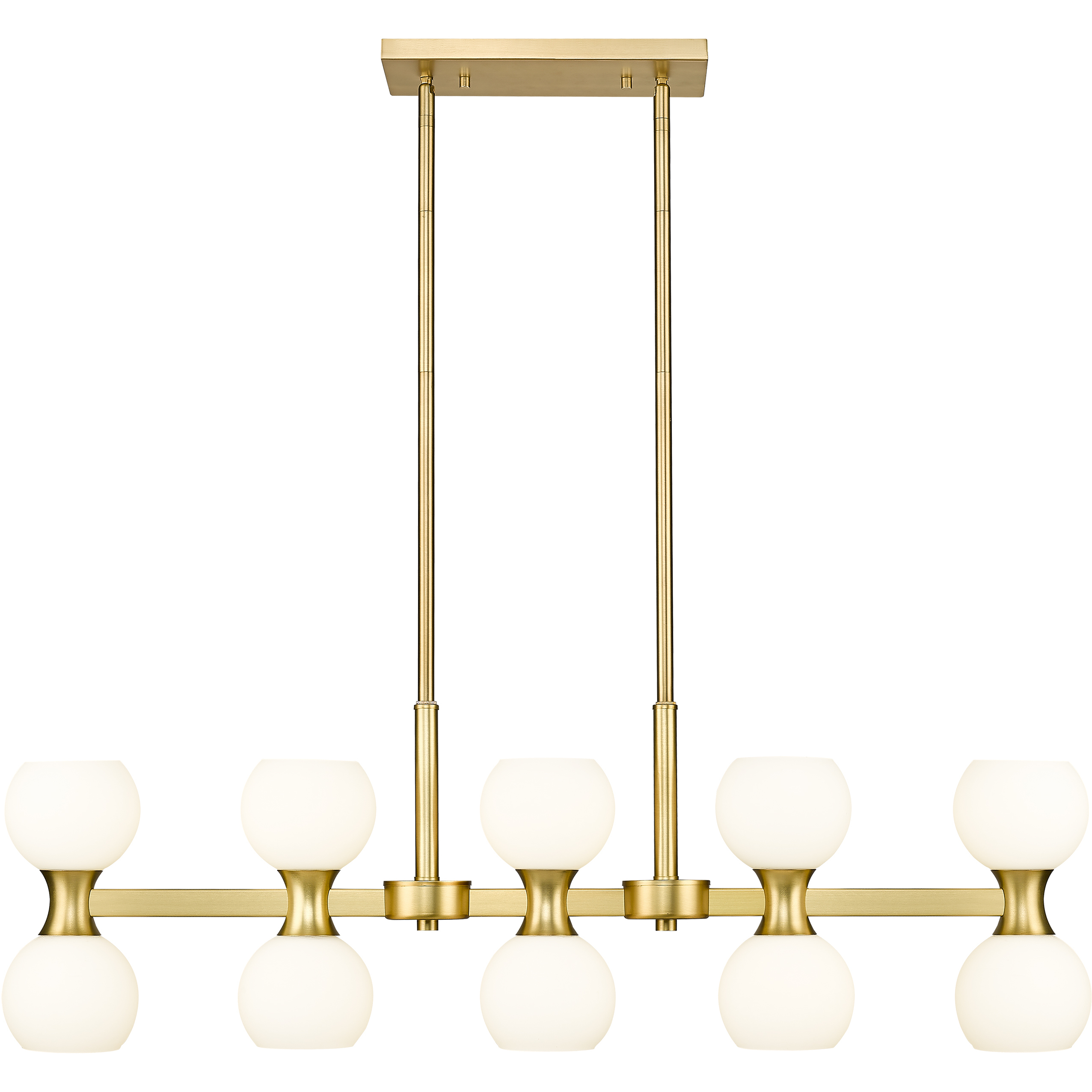 Artemis 10 Light 40 inch Modern Gold Linear Chandelier Ceiling Light