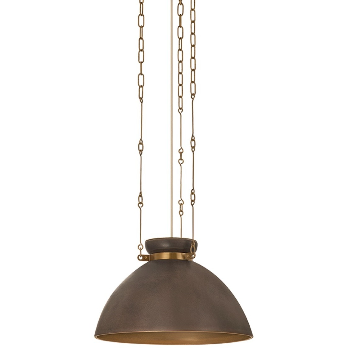 Allston 1 Light 18 inch Patina Brass and Ceramic Molten Umber Pendant Ceiling Light