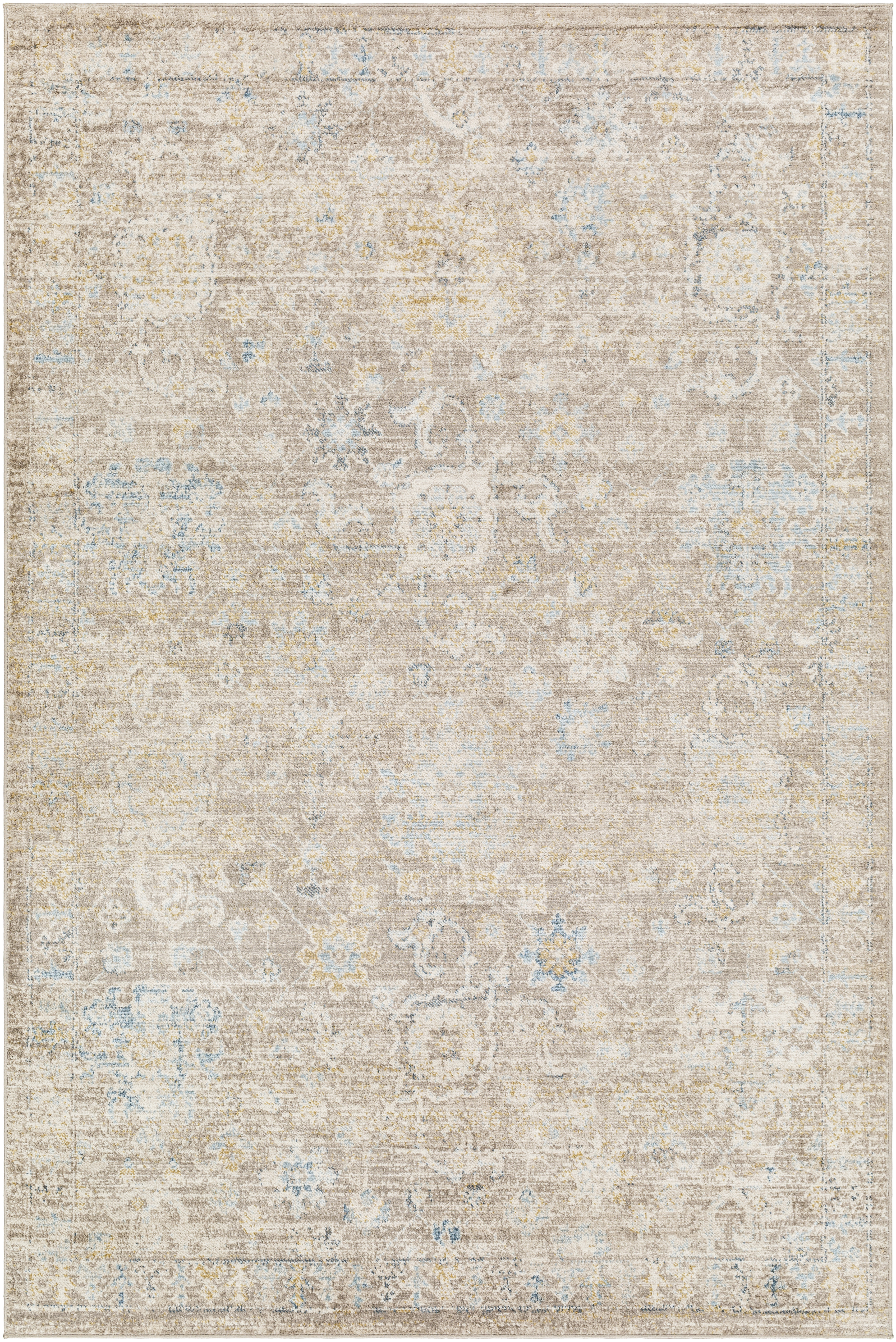 Pertek 120 X 94 inch Gray Rug, Rectangle