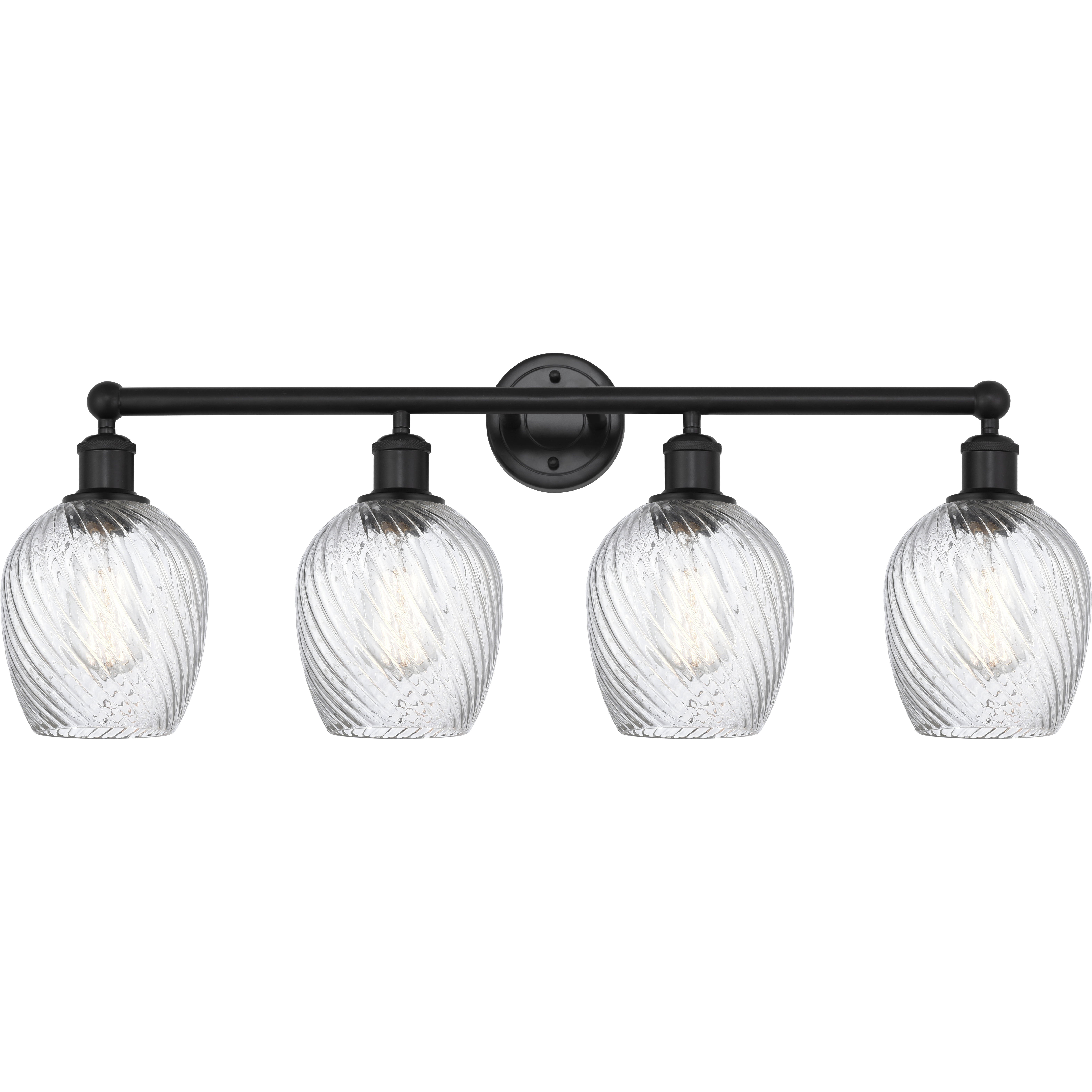 Edison Salina 4 Light 32 inch Matte Black Bath Vanity Light Wall Light