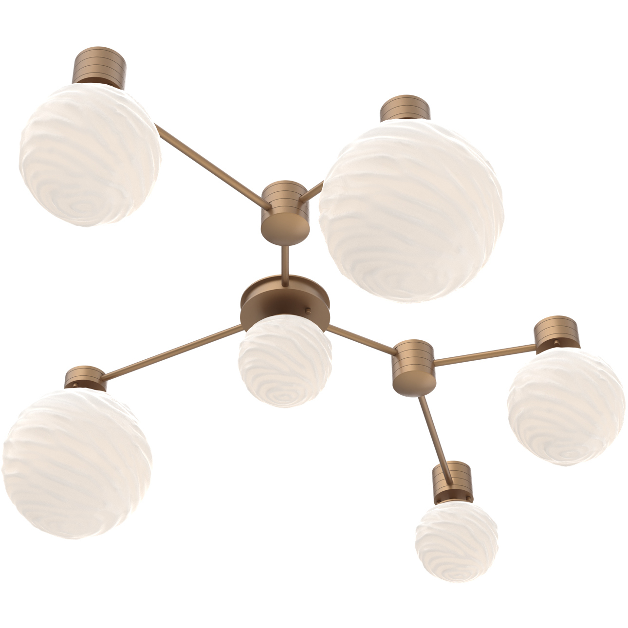 Gaia LED 40.4 inch Novel Brass Linear Hub & Spoke Ceiling Light in 3000K LED, White