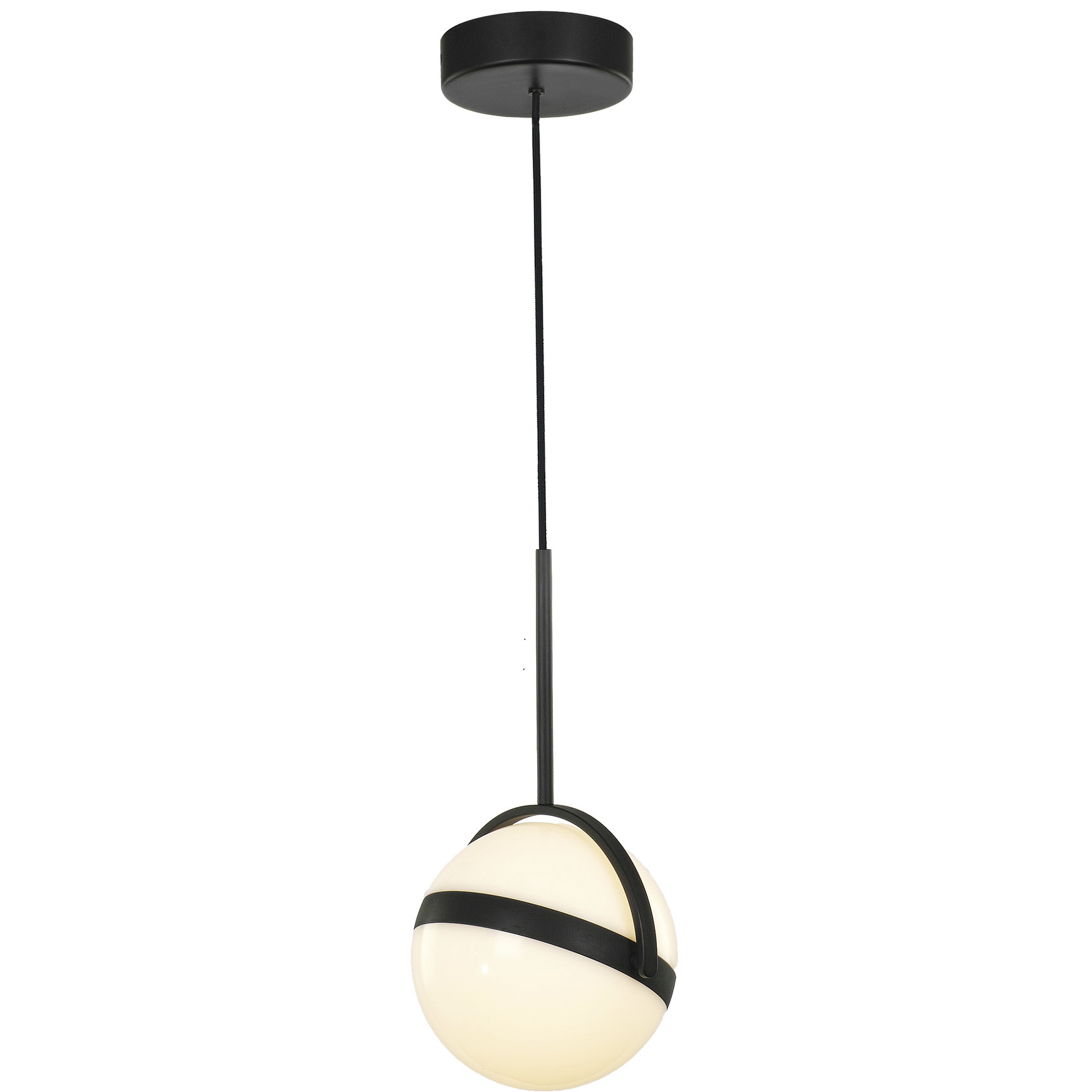 Globo LED 6.38 inch Matte Black Pendant Ceiling Light