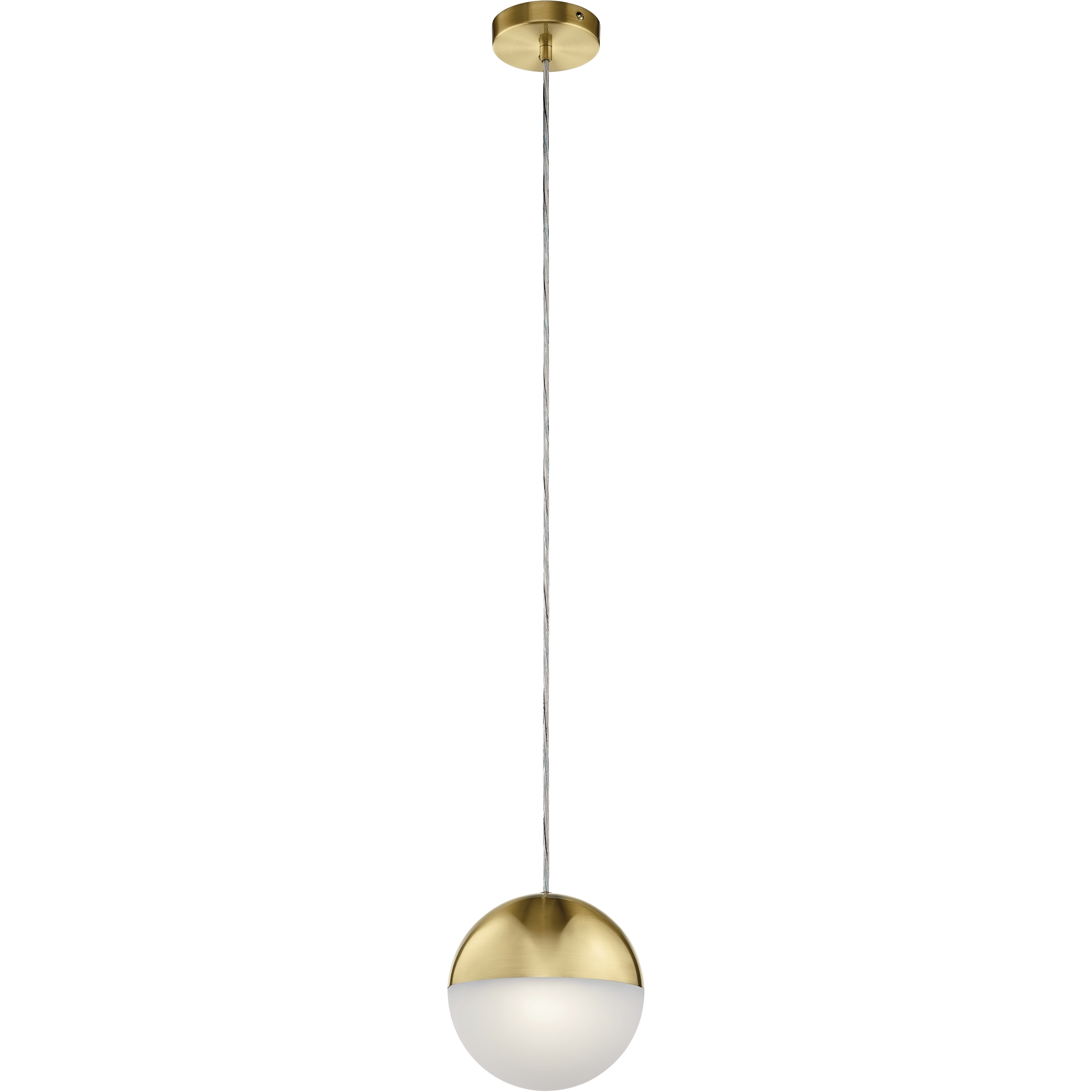 Moonlit LED 7.75 inch Champagne Gold Mini Pendant Ceiling Light