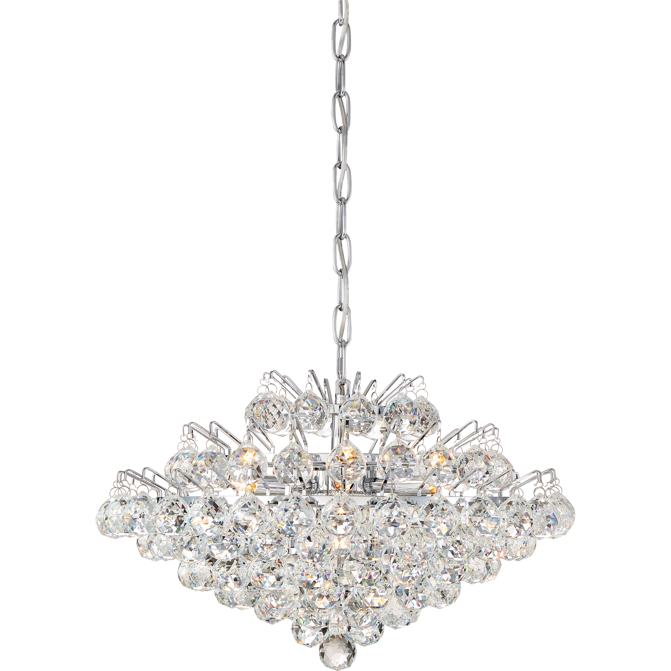 Bordeaux 7 Light 19.5 inch Polished Chrome Pendant Ceiling Light