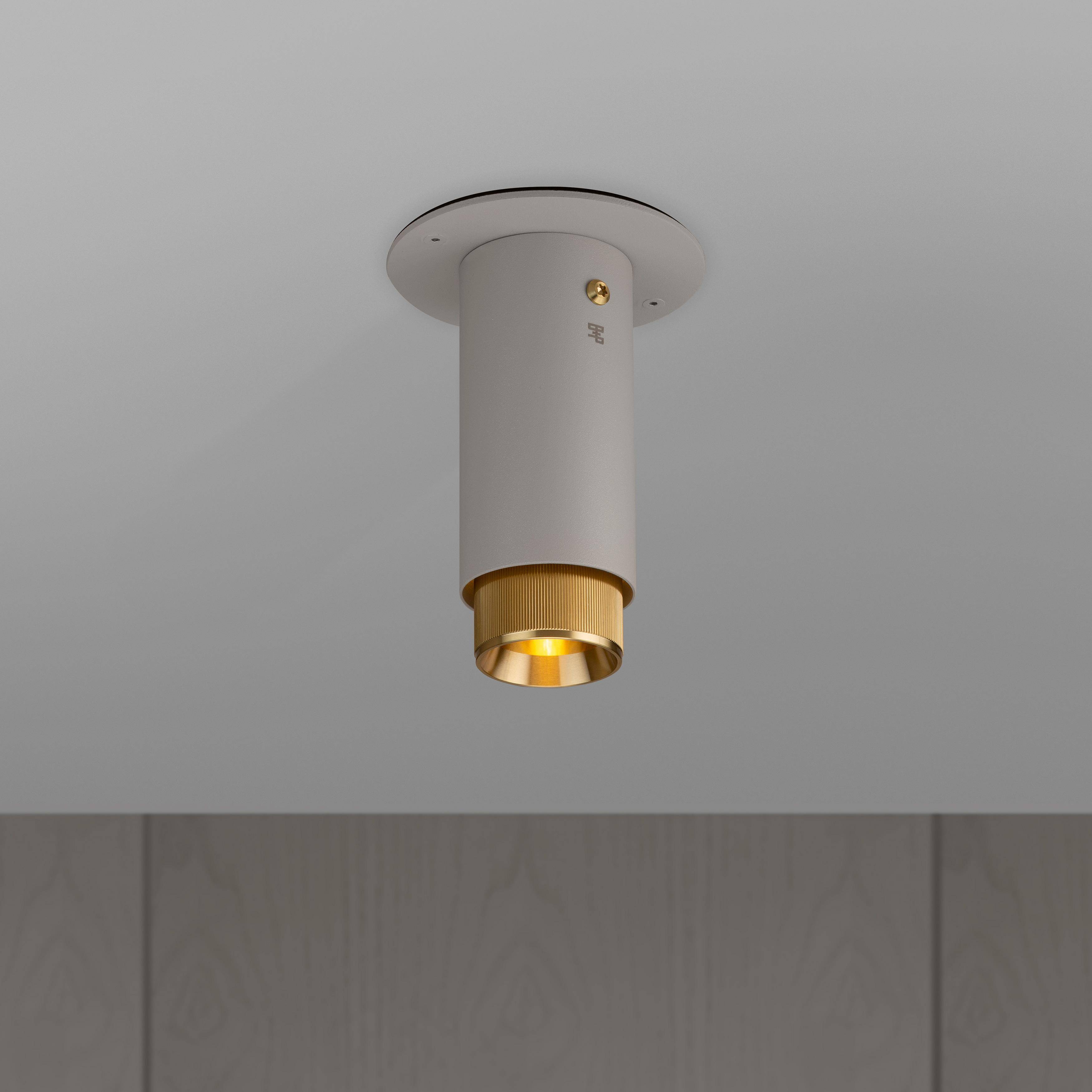 Exhaust Surface LED 2.36 inch Stone / Brass Flush Mount Ceiling Light