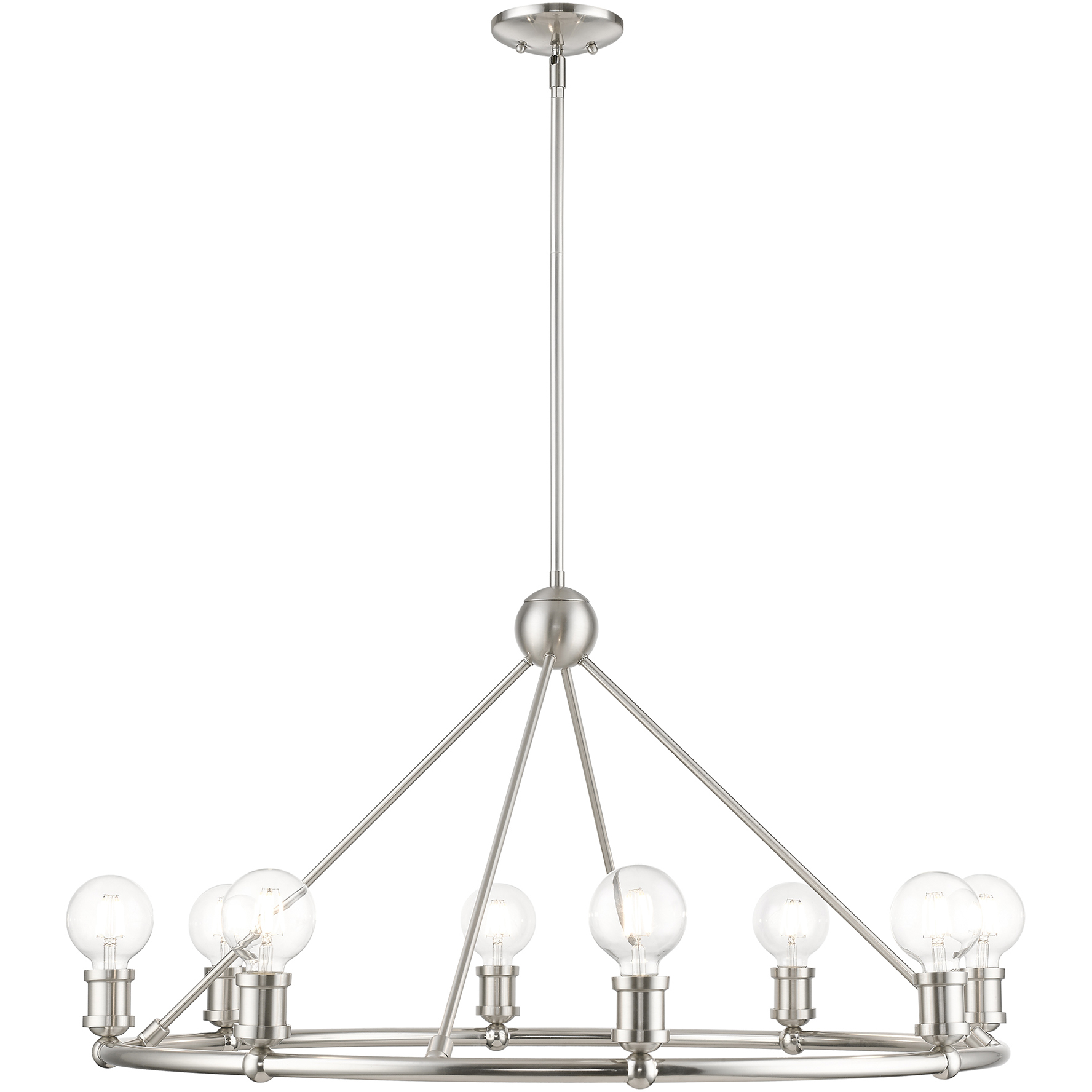 Lansdale 8 Light 34 inch Brushed Nickel Chandelier Ceiling Light