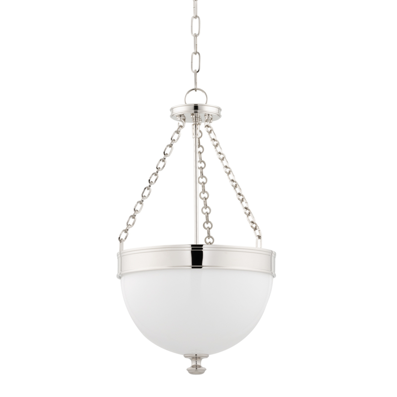 Barrington 3 Light 14 inch Polished Nickel Pendant Ceiling Light