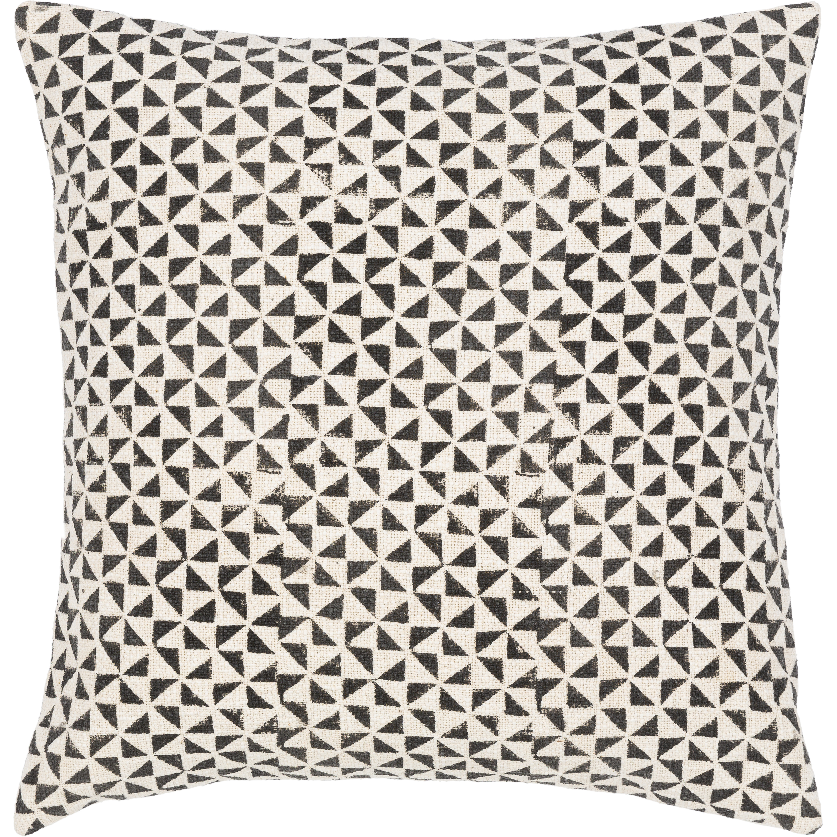 Janya 22 inch Black Pillow Cover in 22 x 22, Square