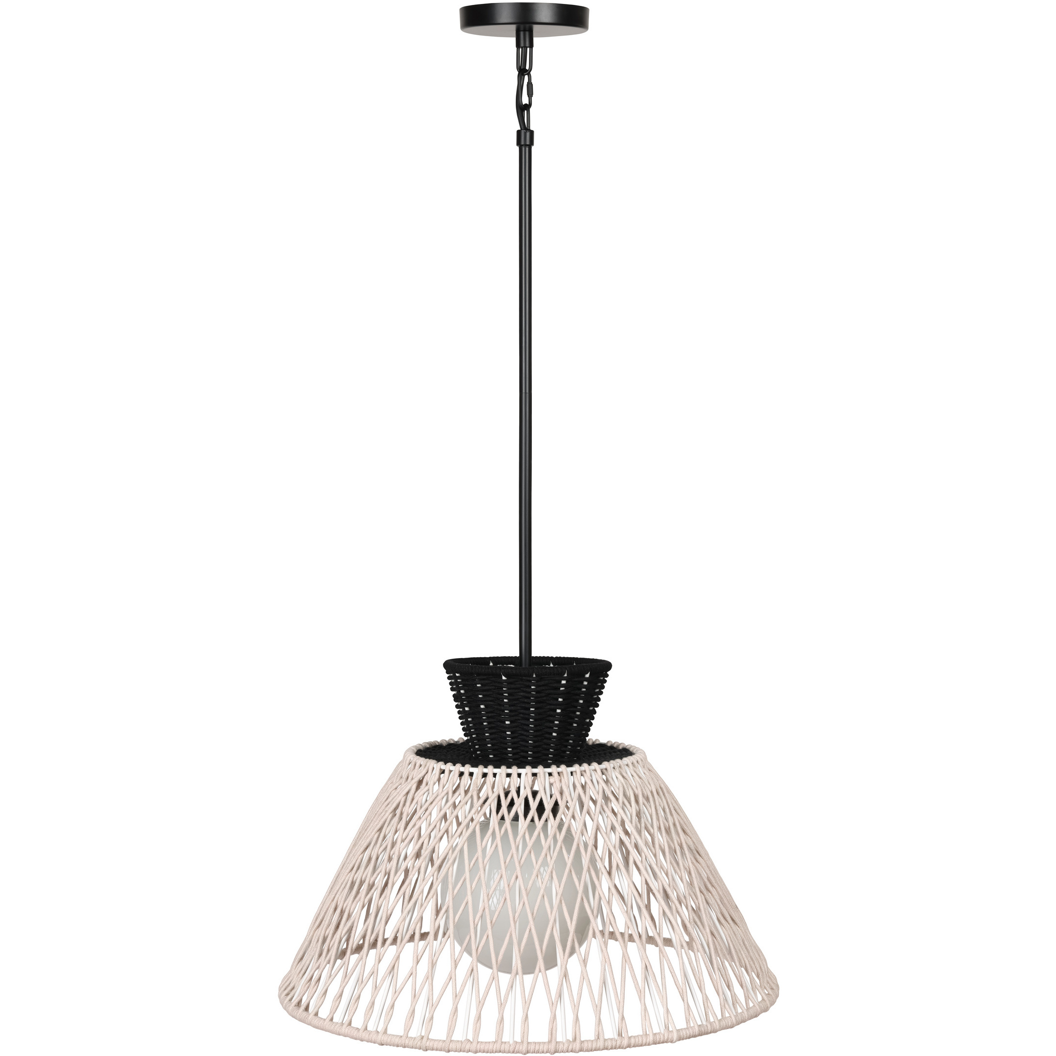 Jelice 1 Light 24 inch Black Outdoor Pendant